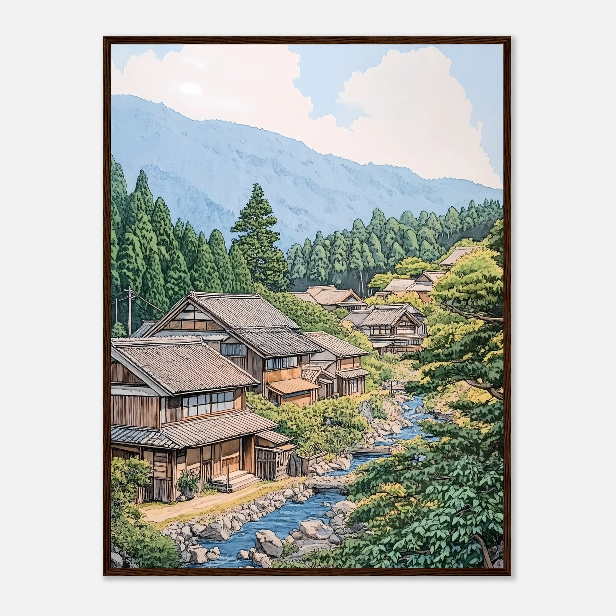 Japanese Streamside Serenity – Poster - Image 7