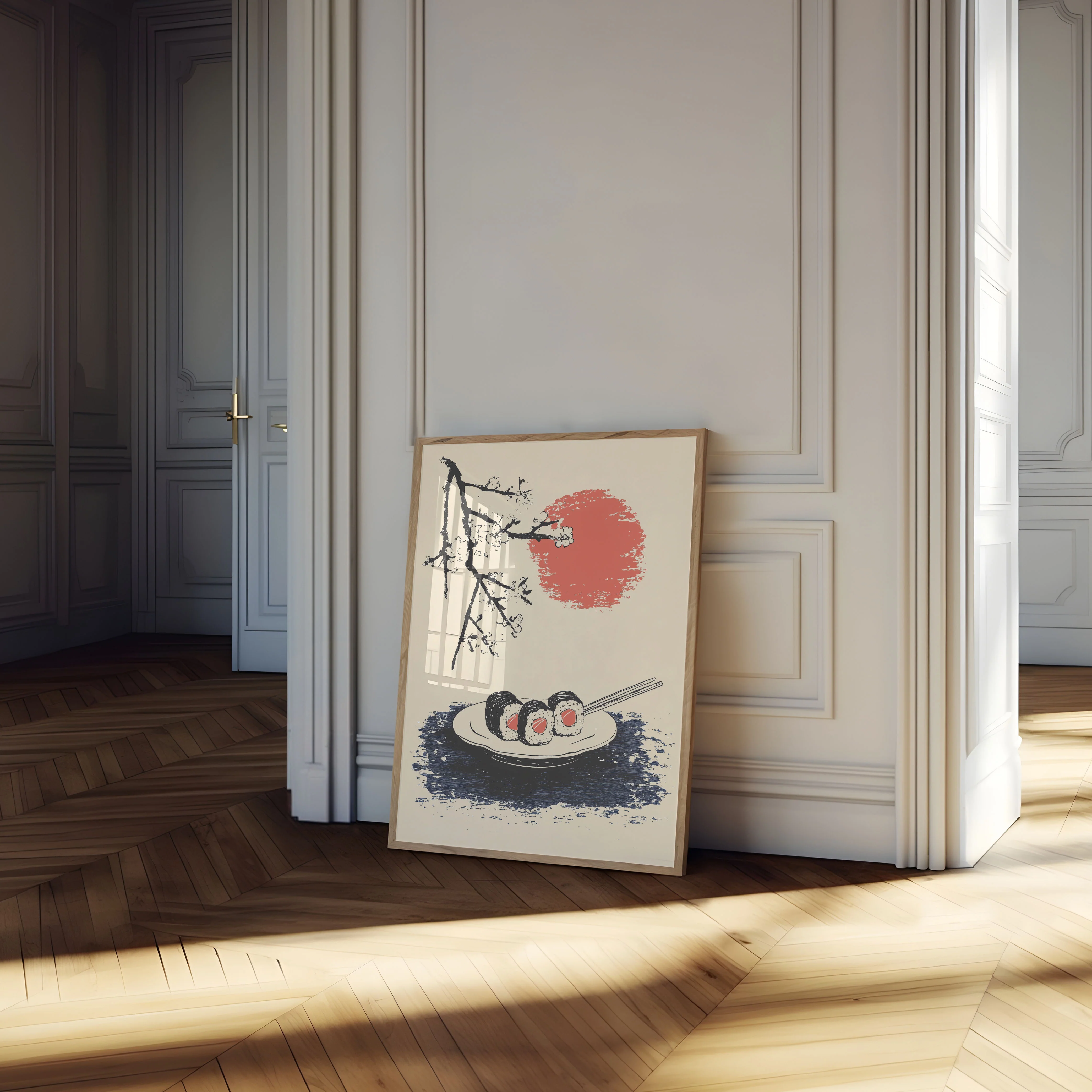 Japanese Sushi and Cherry Blossom Poster - Image 4
