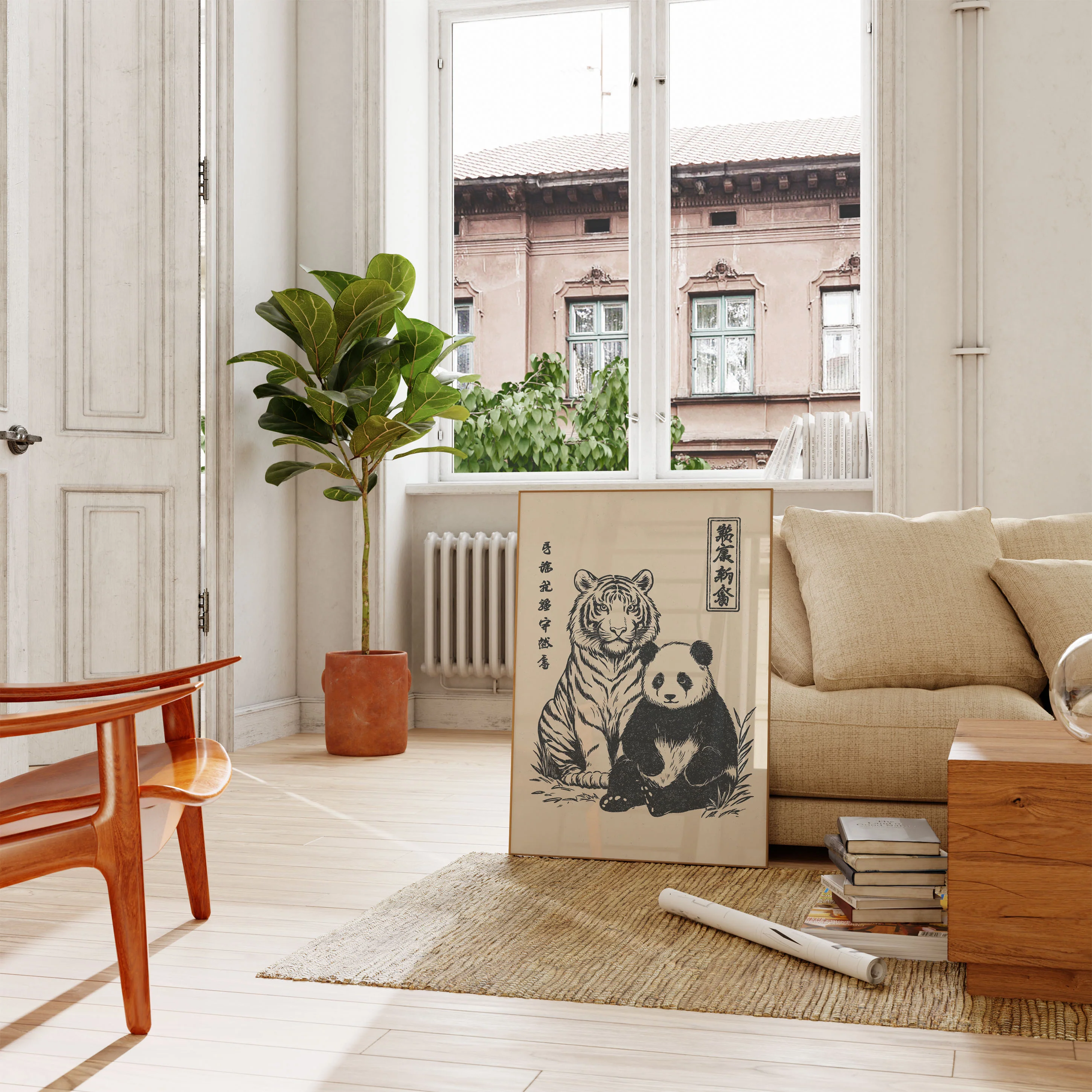Japanese Tiger and Panda Poster - Image 2