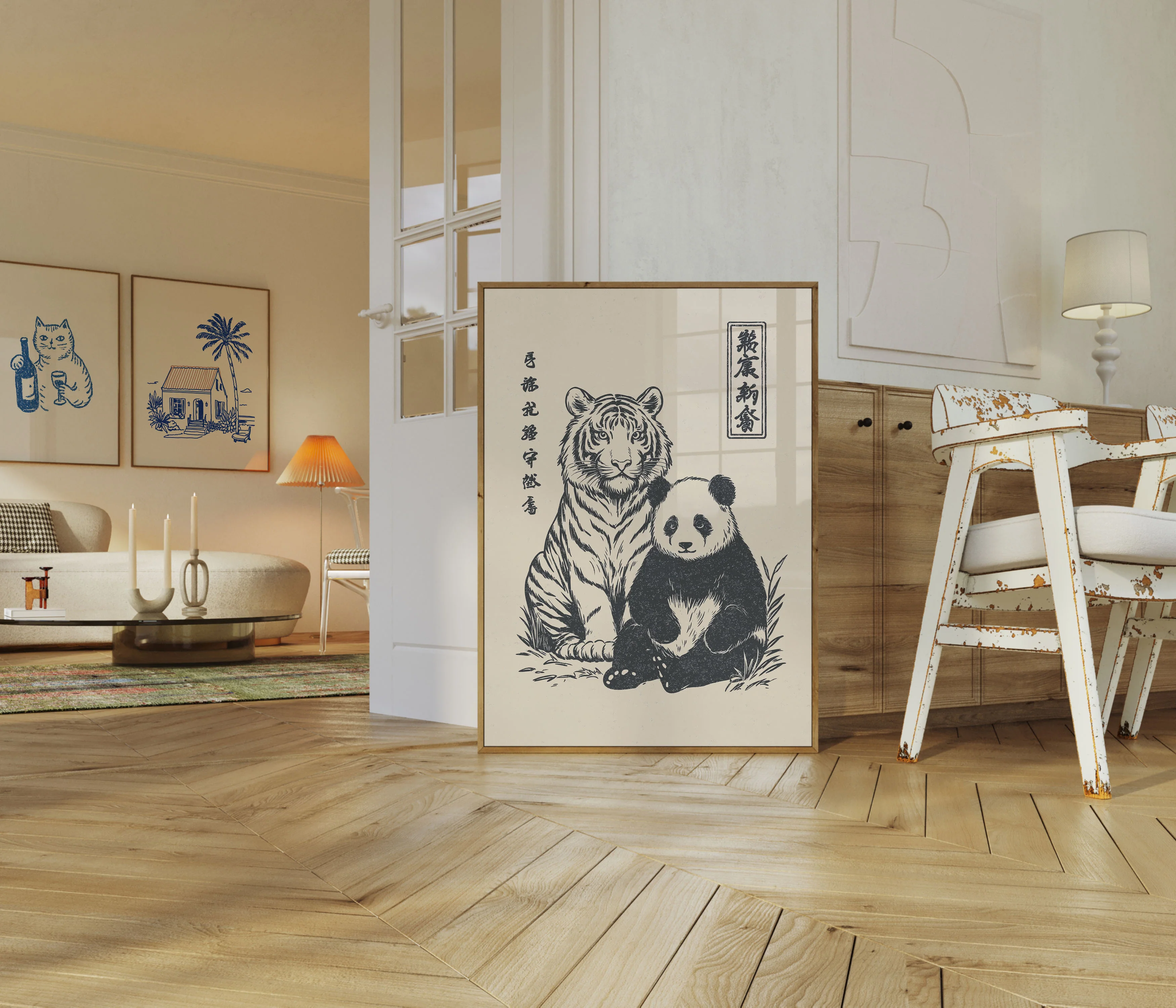 Japanese Tiger and Panda Poster - Image 5