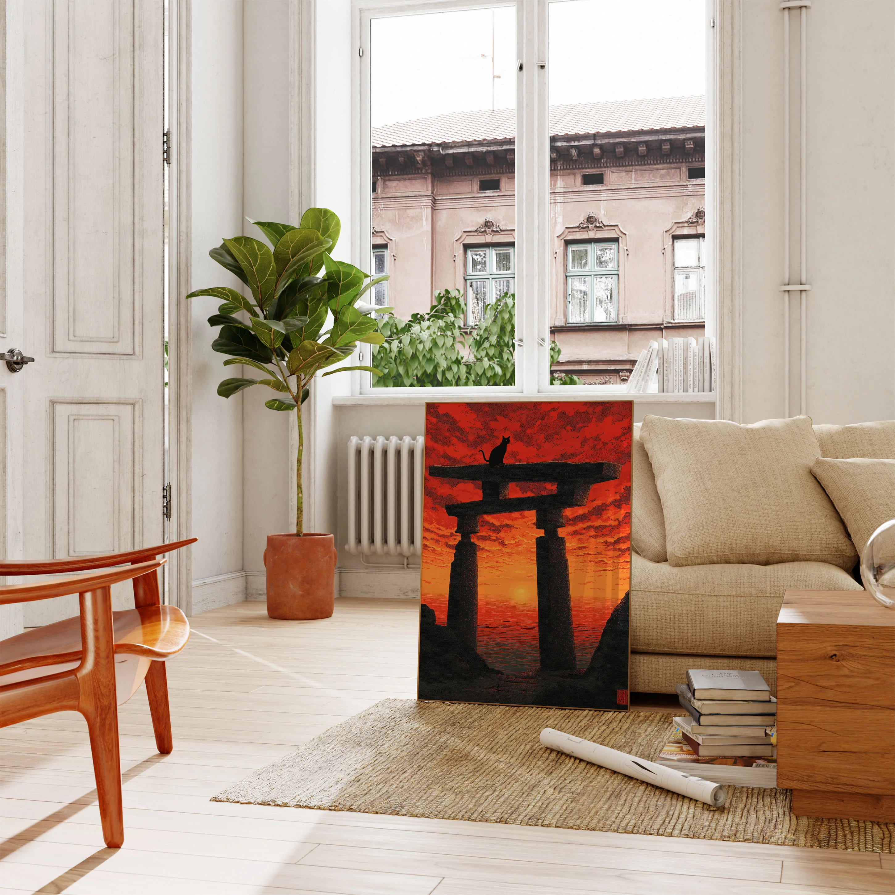 Japanese Torii Gate Sunset Poster - Image 2