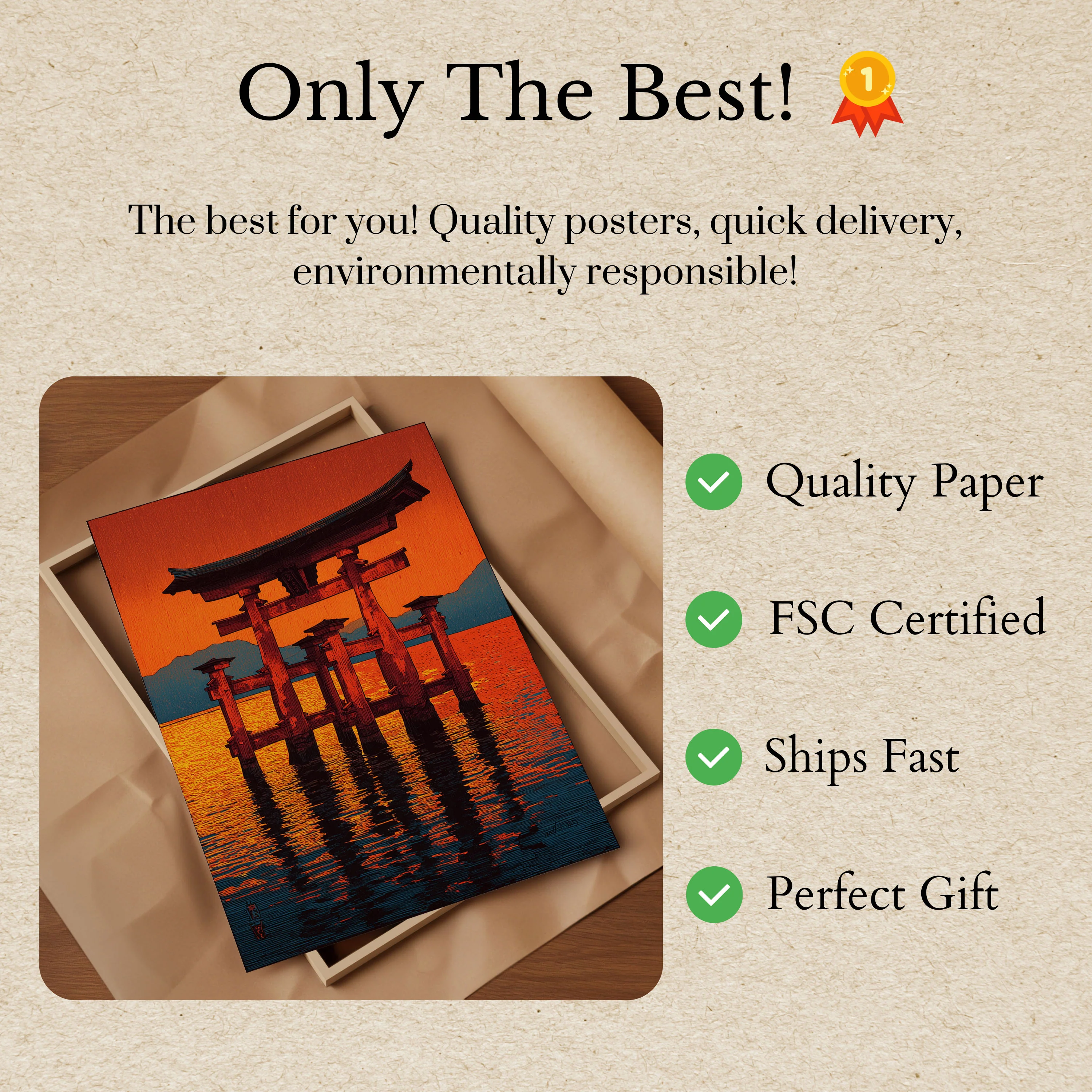 Japanese Torii Gate Sunset Poster - Image 3