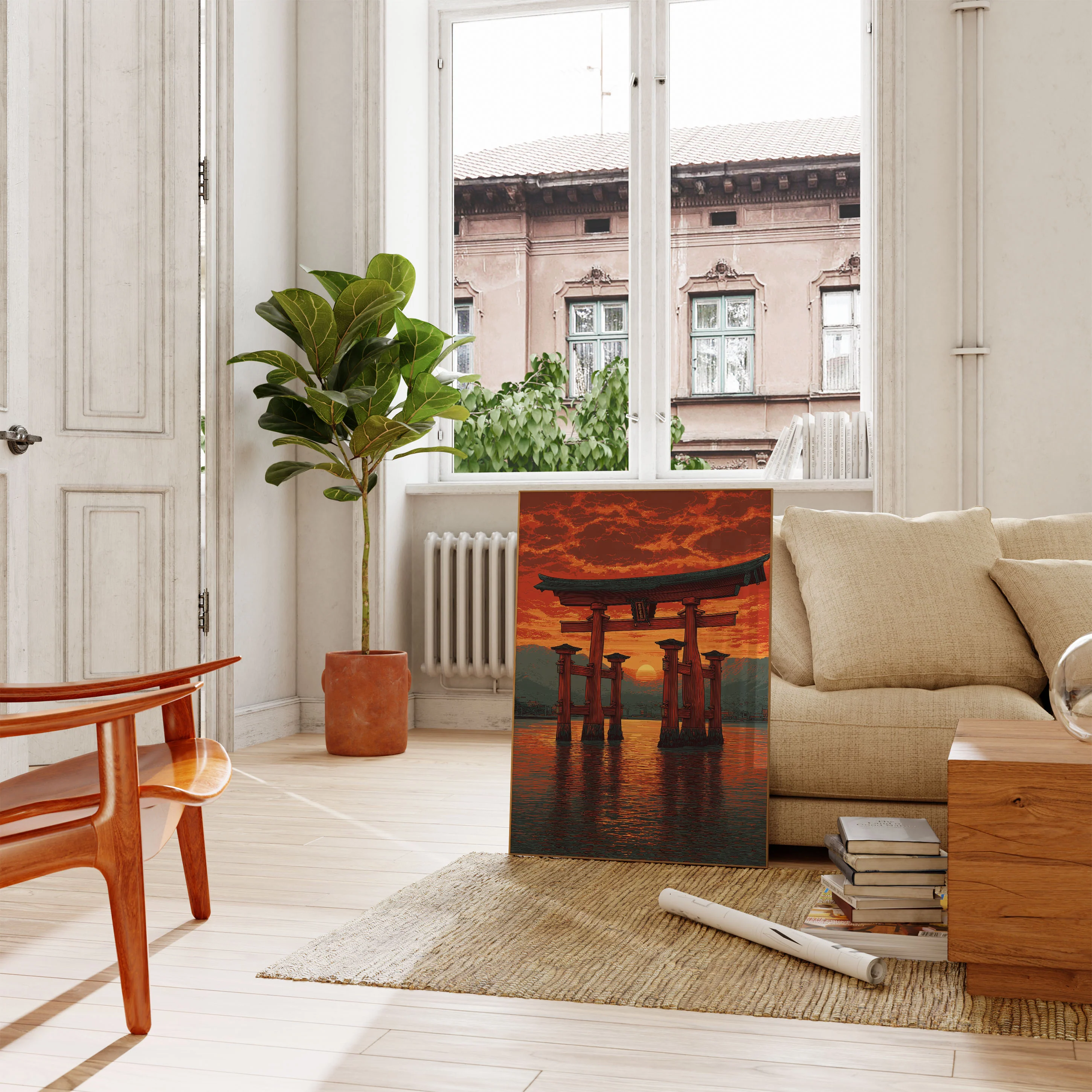 Japanese Torii Gate Sunset Poster - Image 2