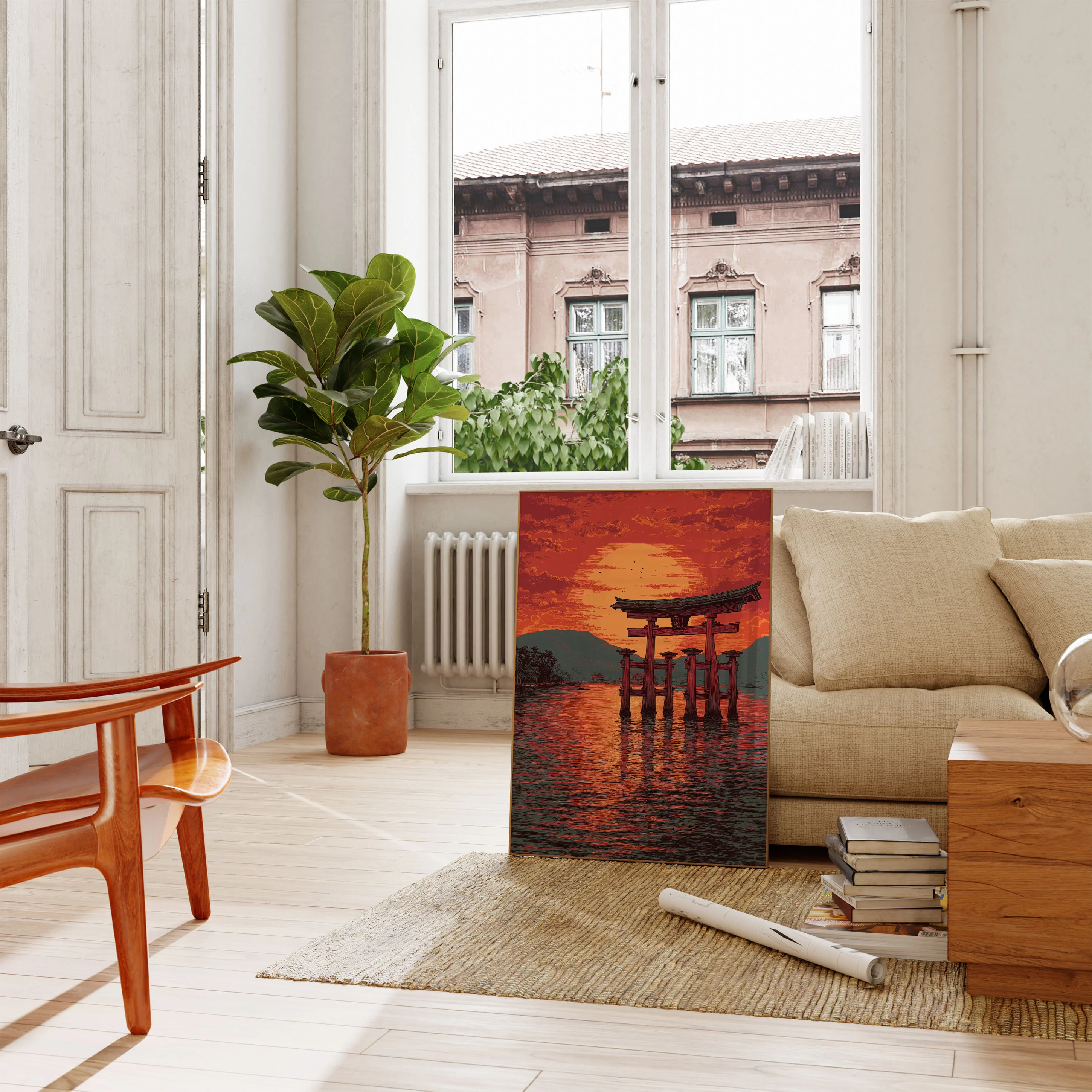 Japanese Torii Gate Sunset Poster - Image 2