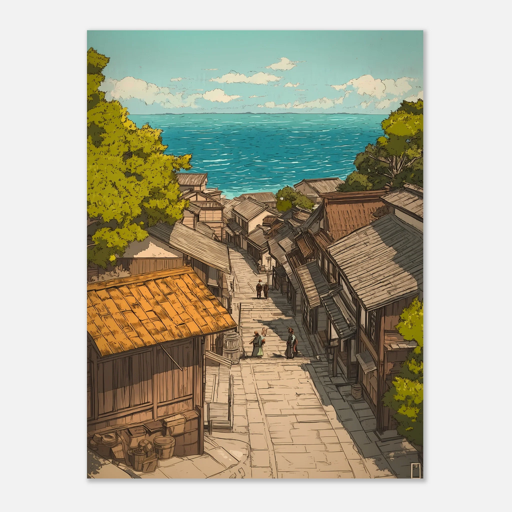 Japanese Village by the Sea – Poster - Image 10