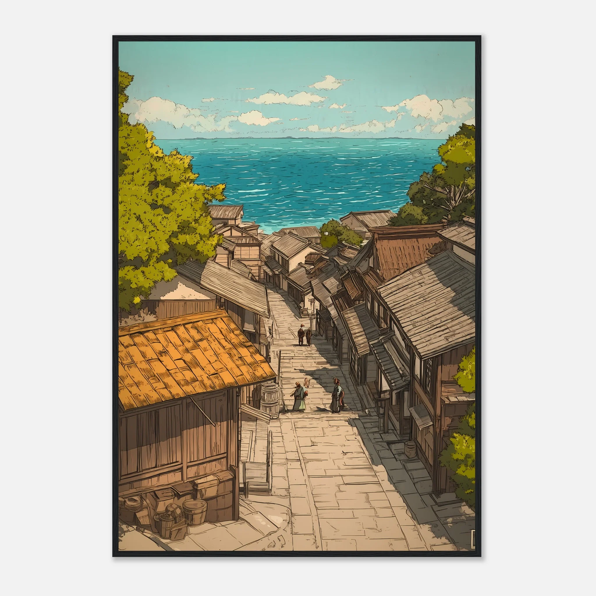Japanese Village by the Sea – Poster - Image 11