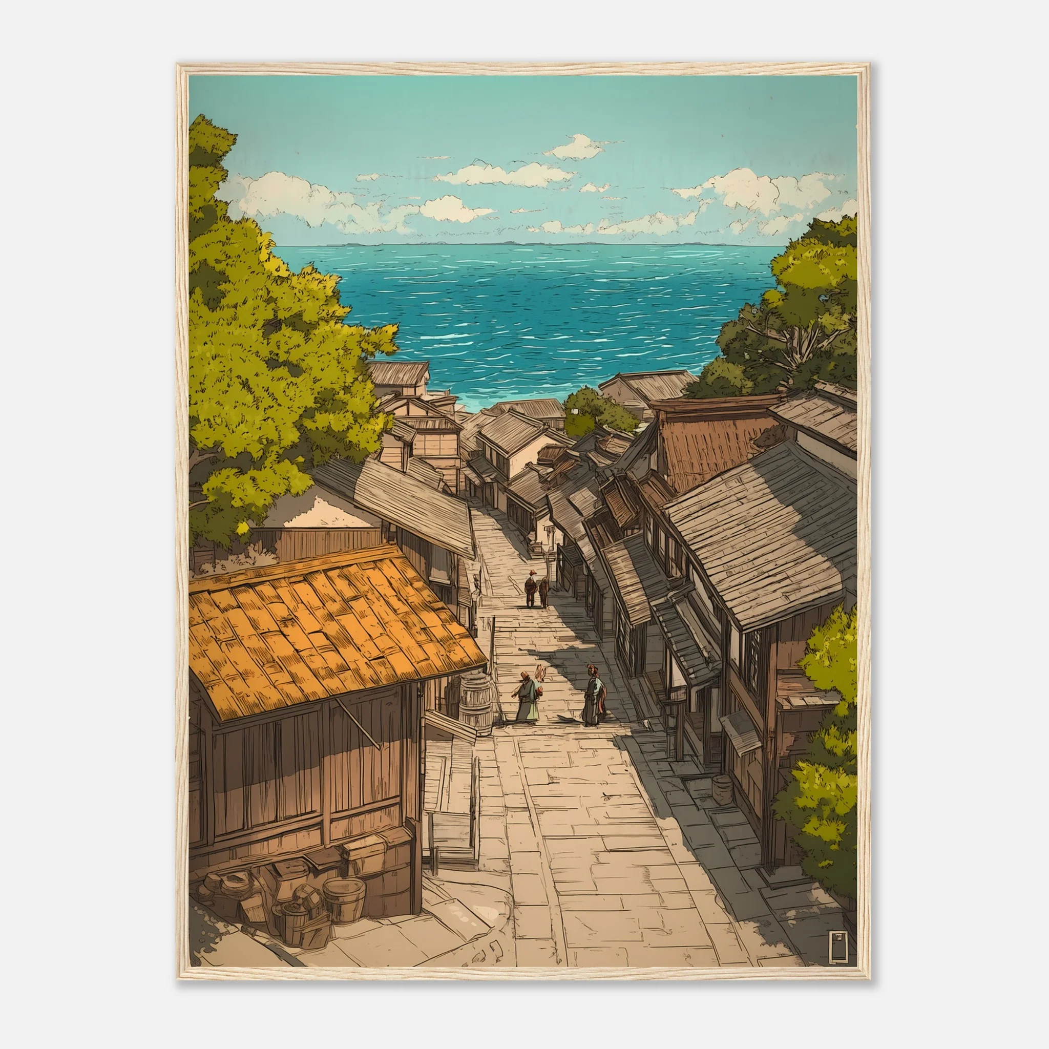 Japanese Village by the Sea – Poster - Image 16