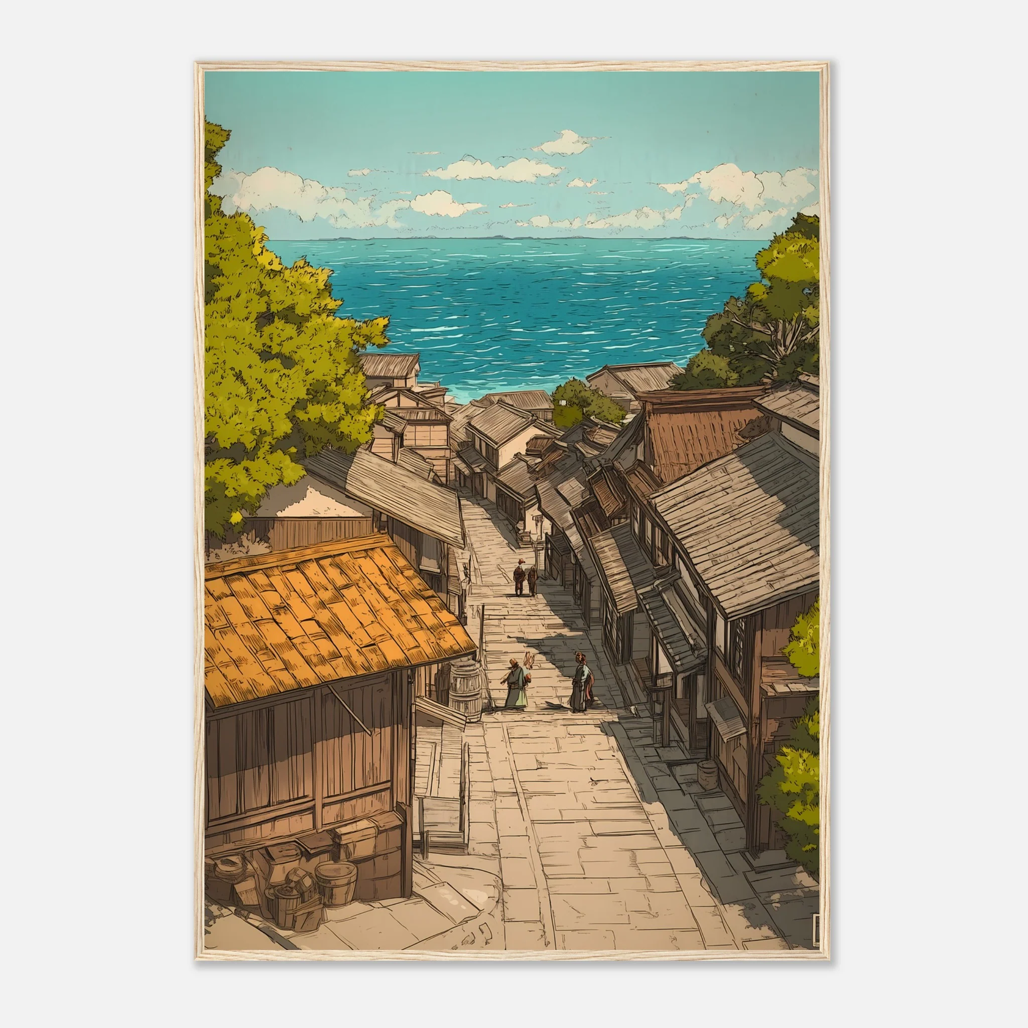 Japanese Village by the Sea – Poster - Image 19