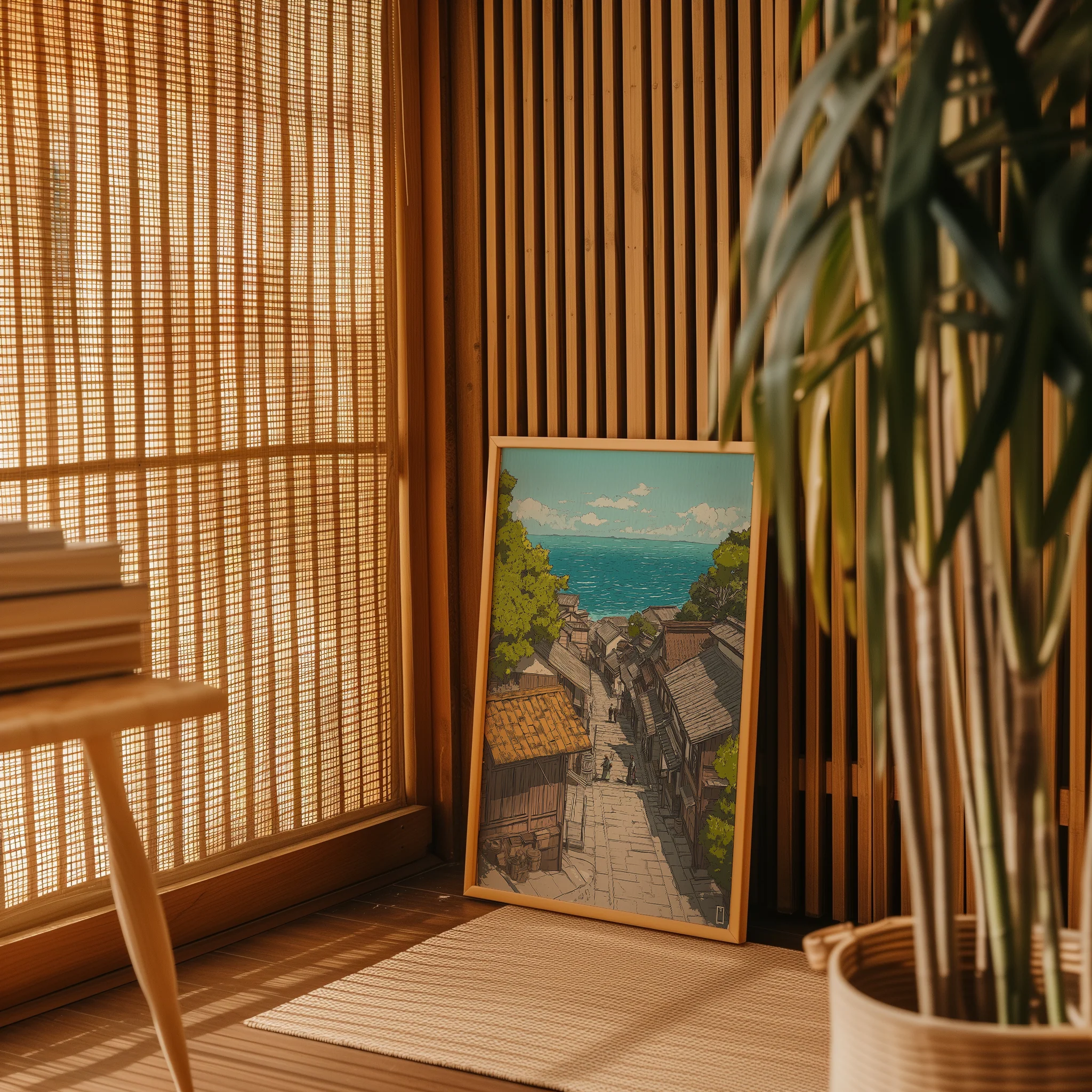 Japanese Village by the Sea – Poster - Image 2