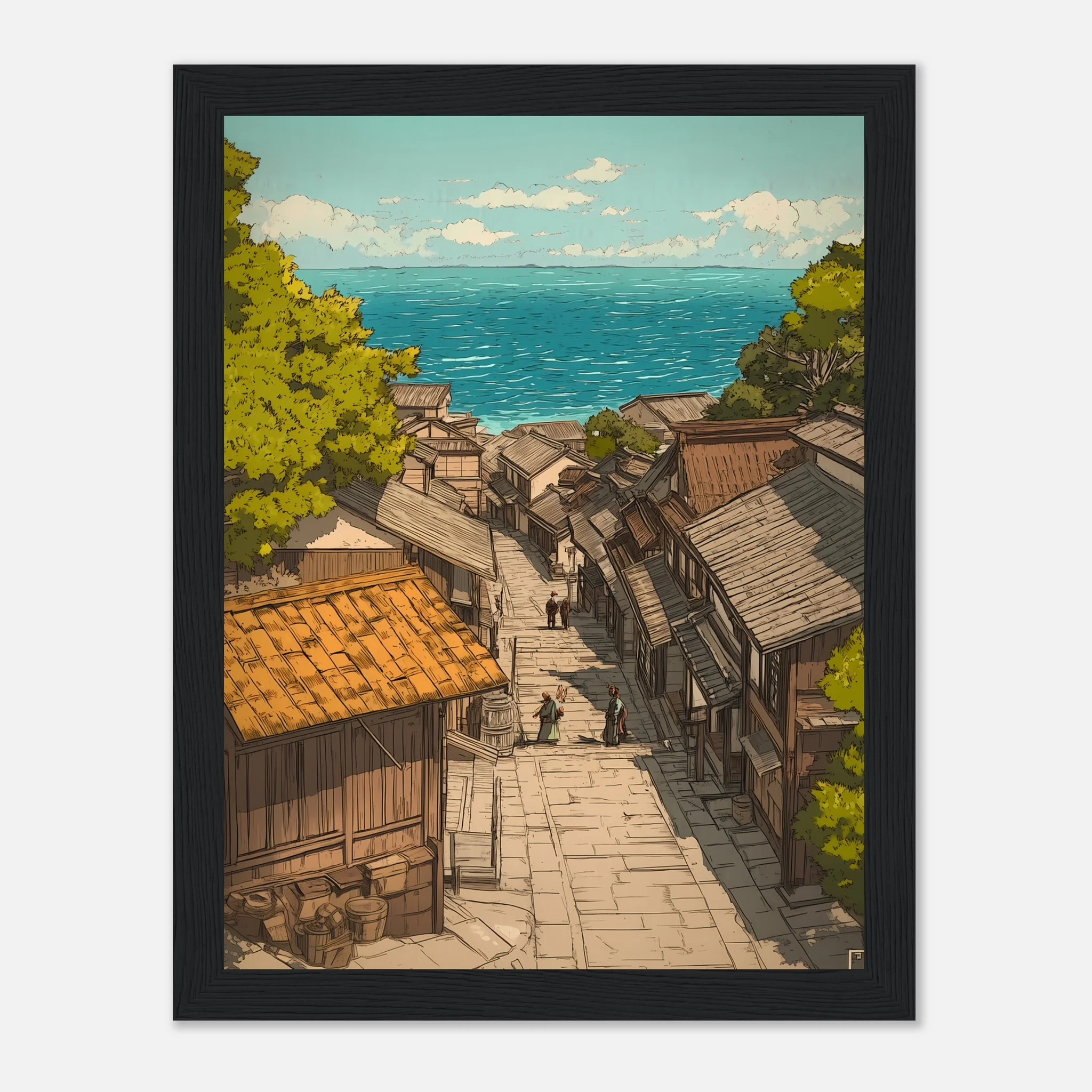 Japanese Village by the Sea – Poster - Image 23