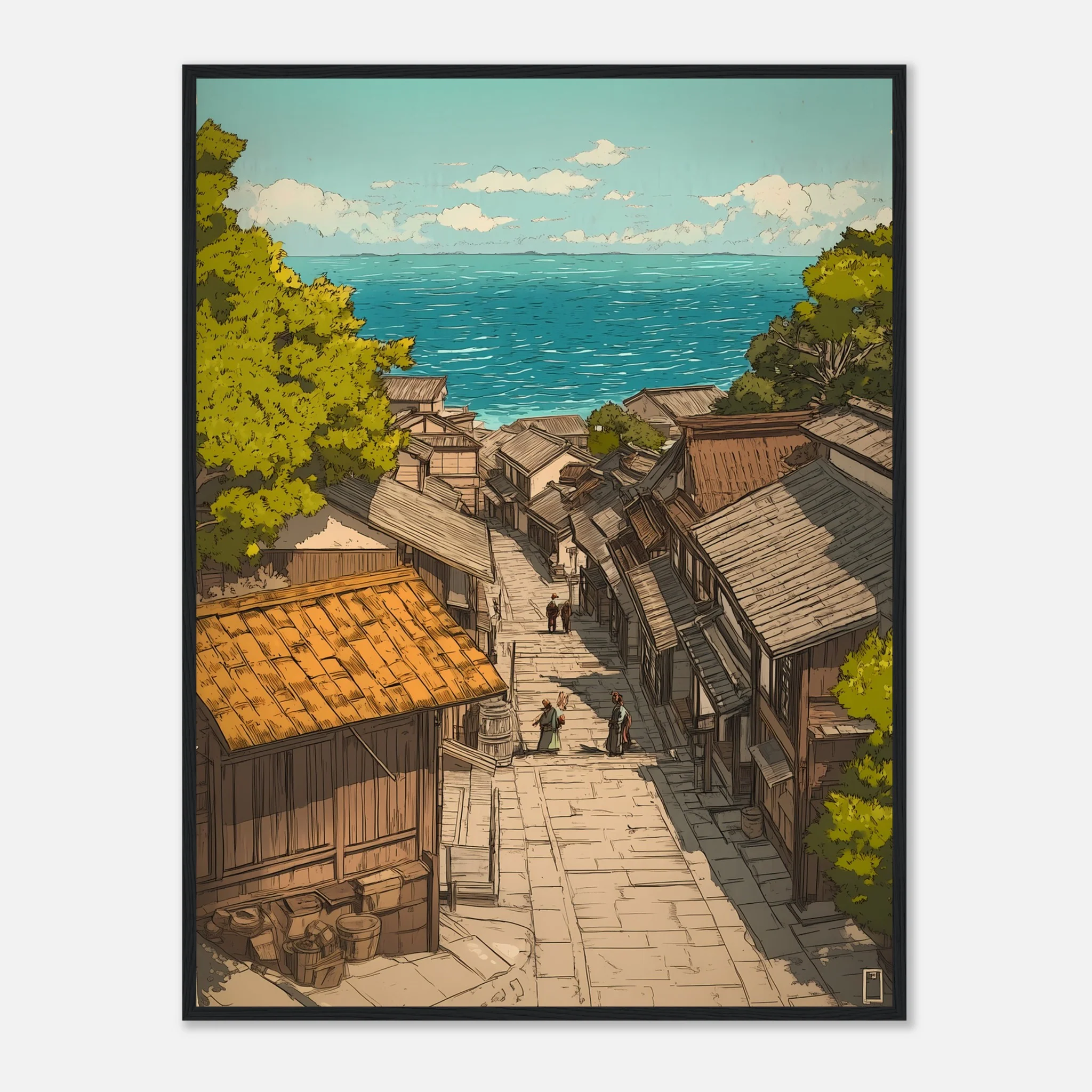 Japanese Village by the Sea – Poster - Image 24