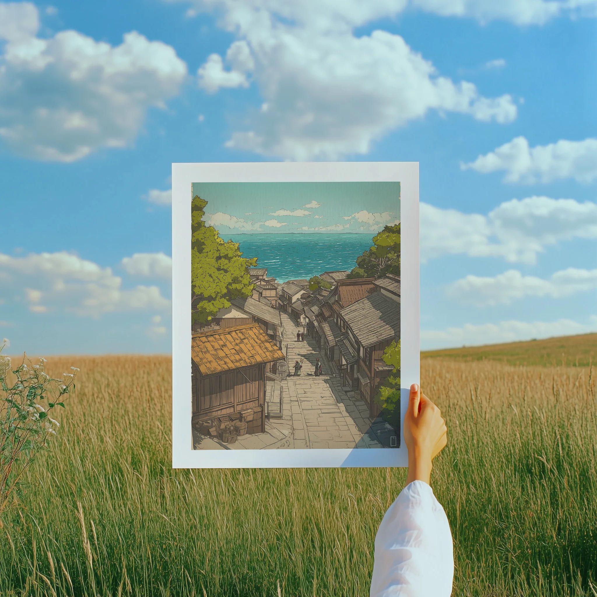 Japanese Village by the Sea – Poster - Image 4