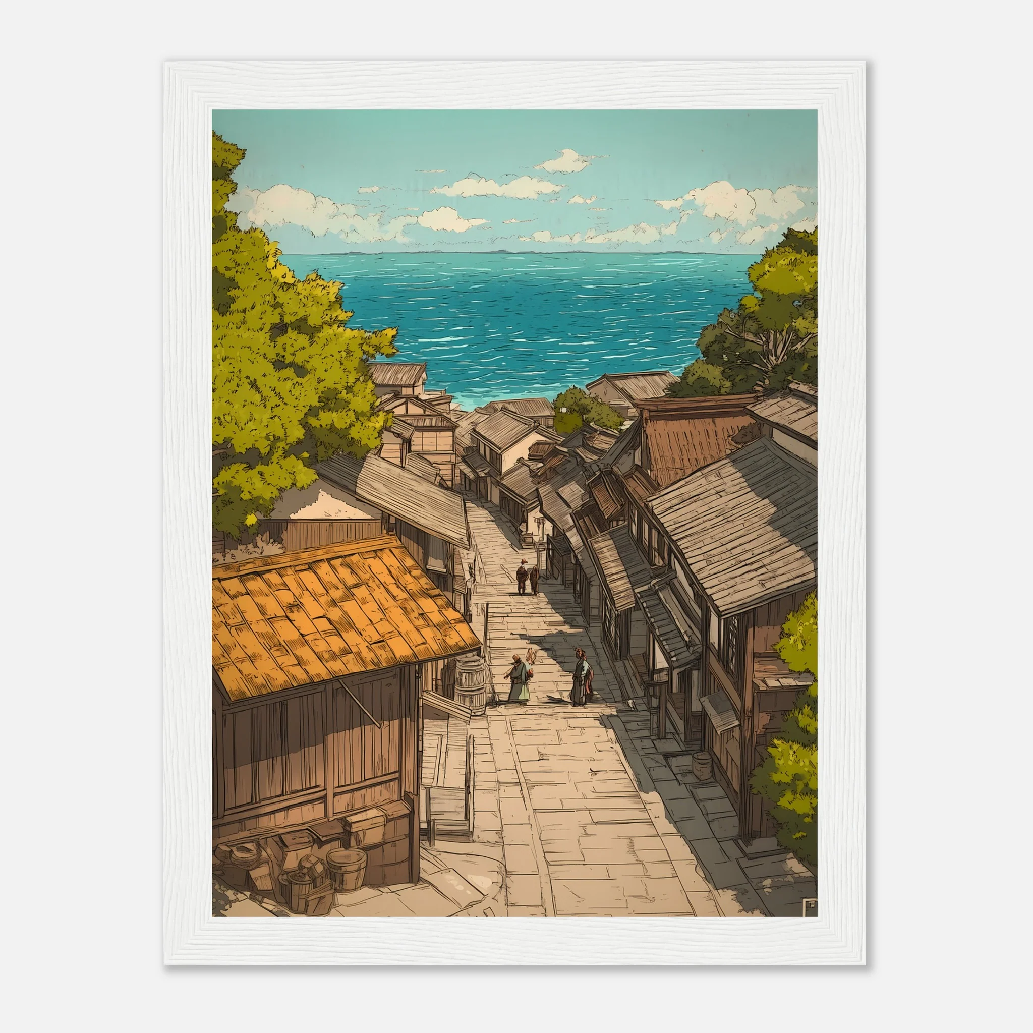Japanese Village by the Sea – Poster - Image 7