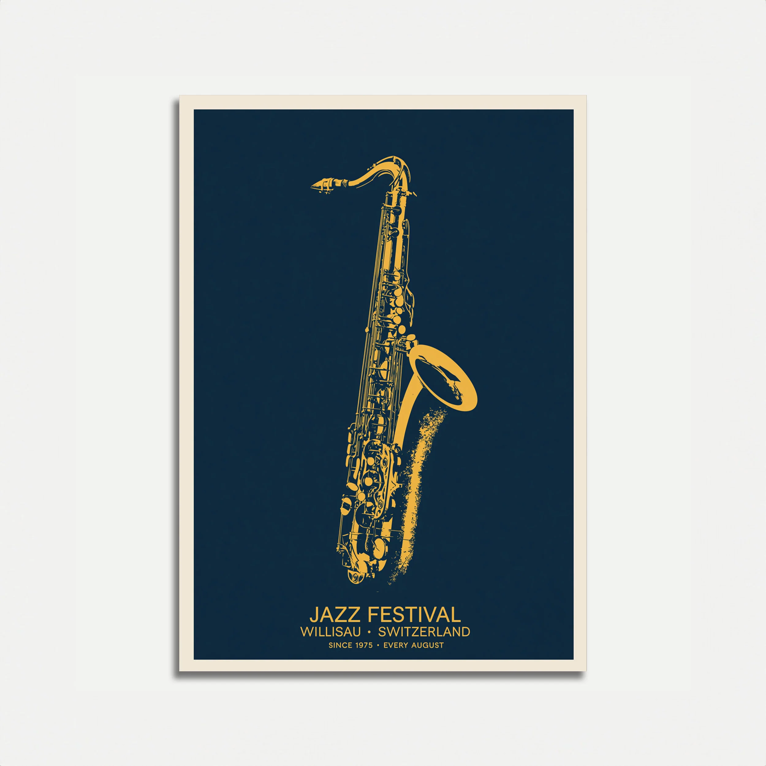 Jazz Festival Saxophone Music Poster
