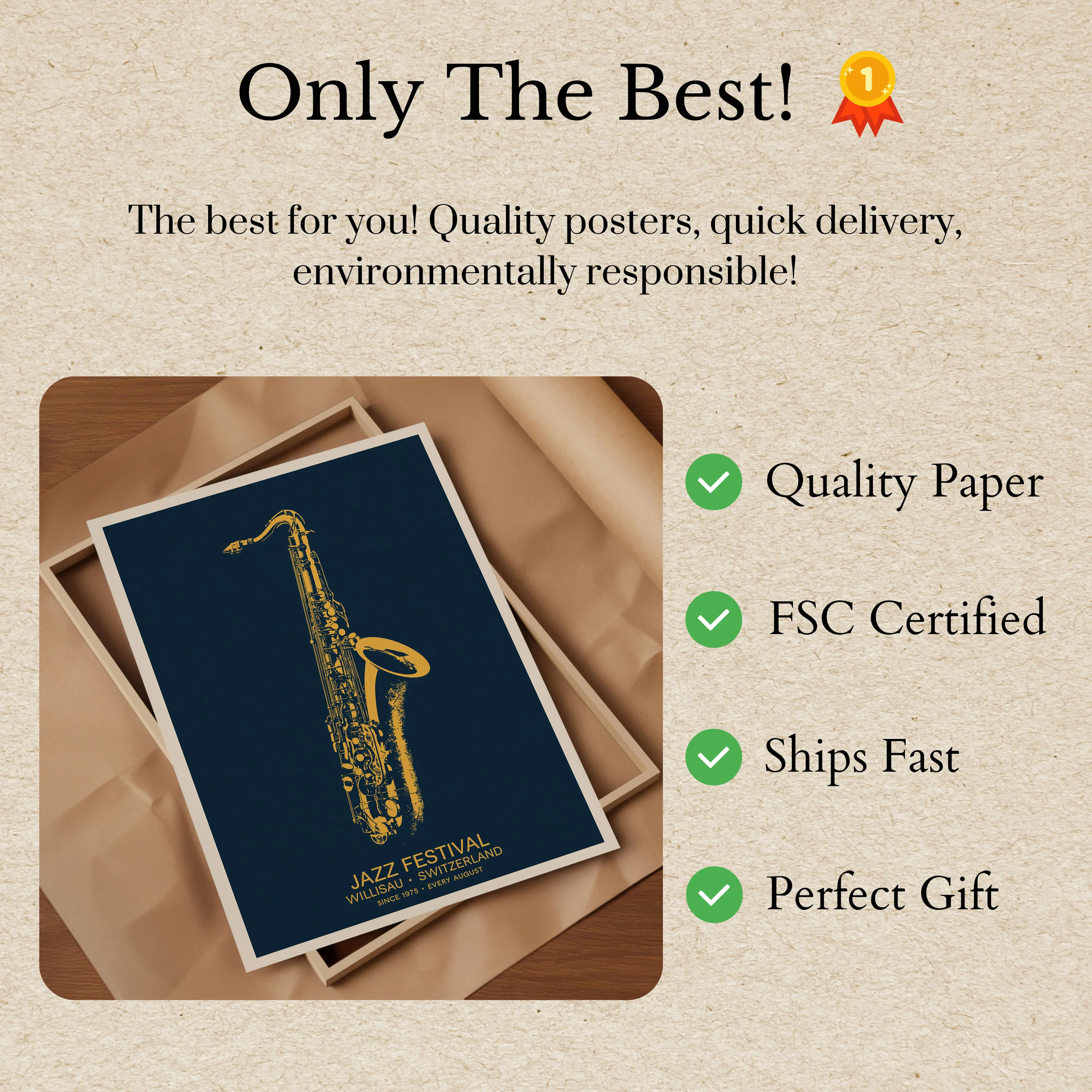 Jazz Festival Saxophone Music Poster - Image 3