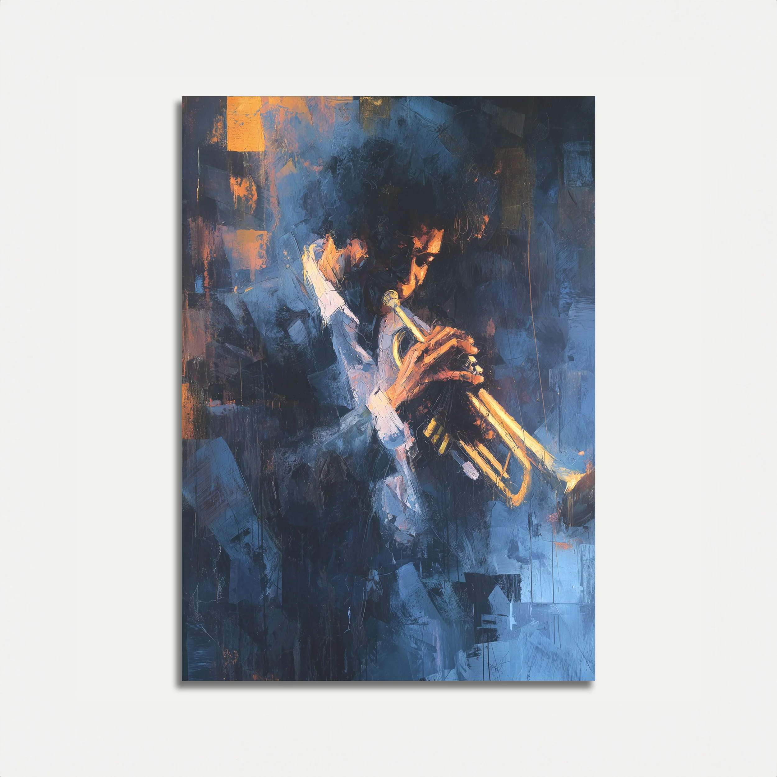 Jazz Musician with Trumpet Poster