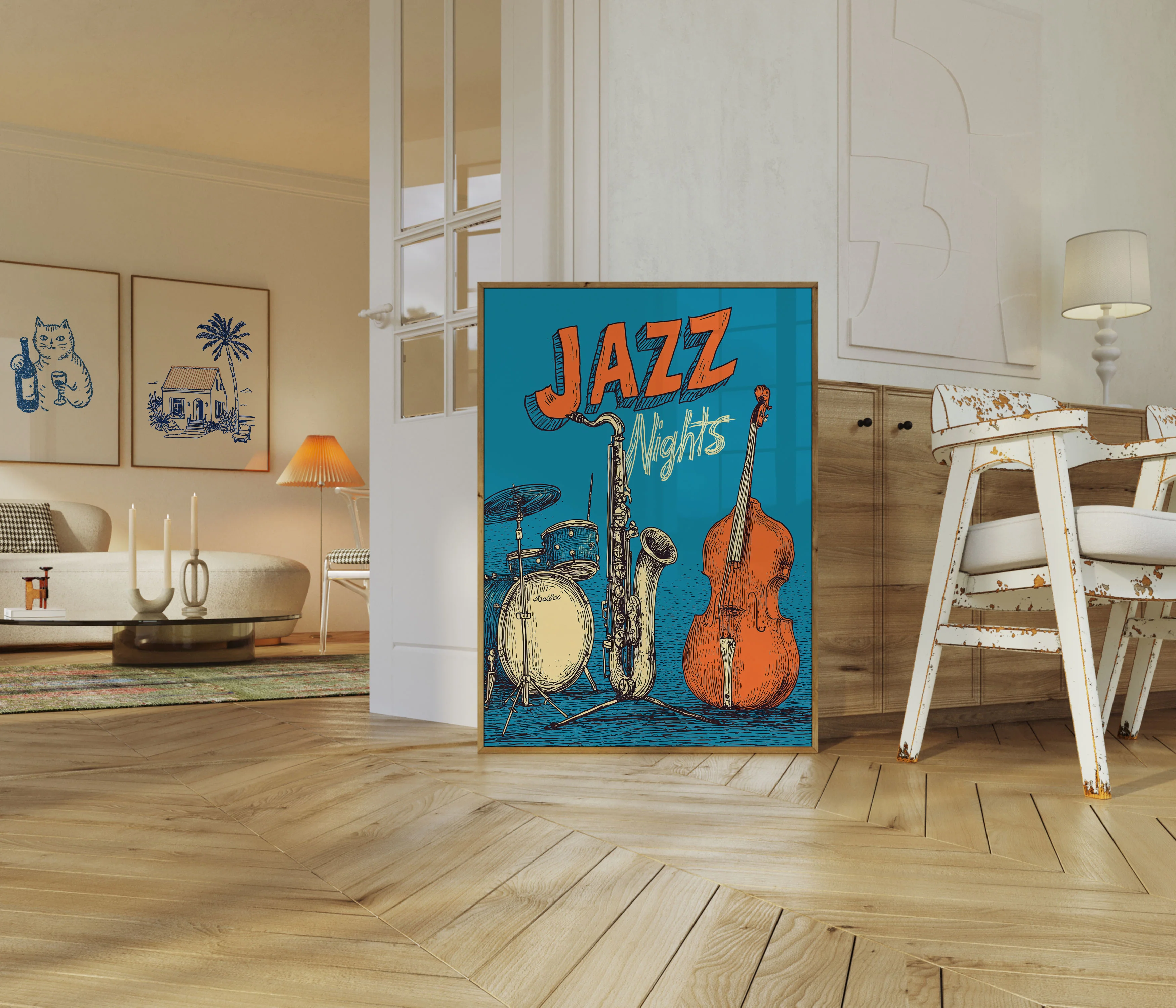 Jazz Nights Musical Instruments Poster - Image 5