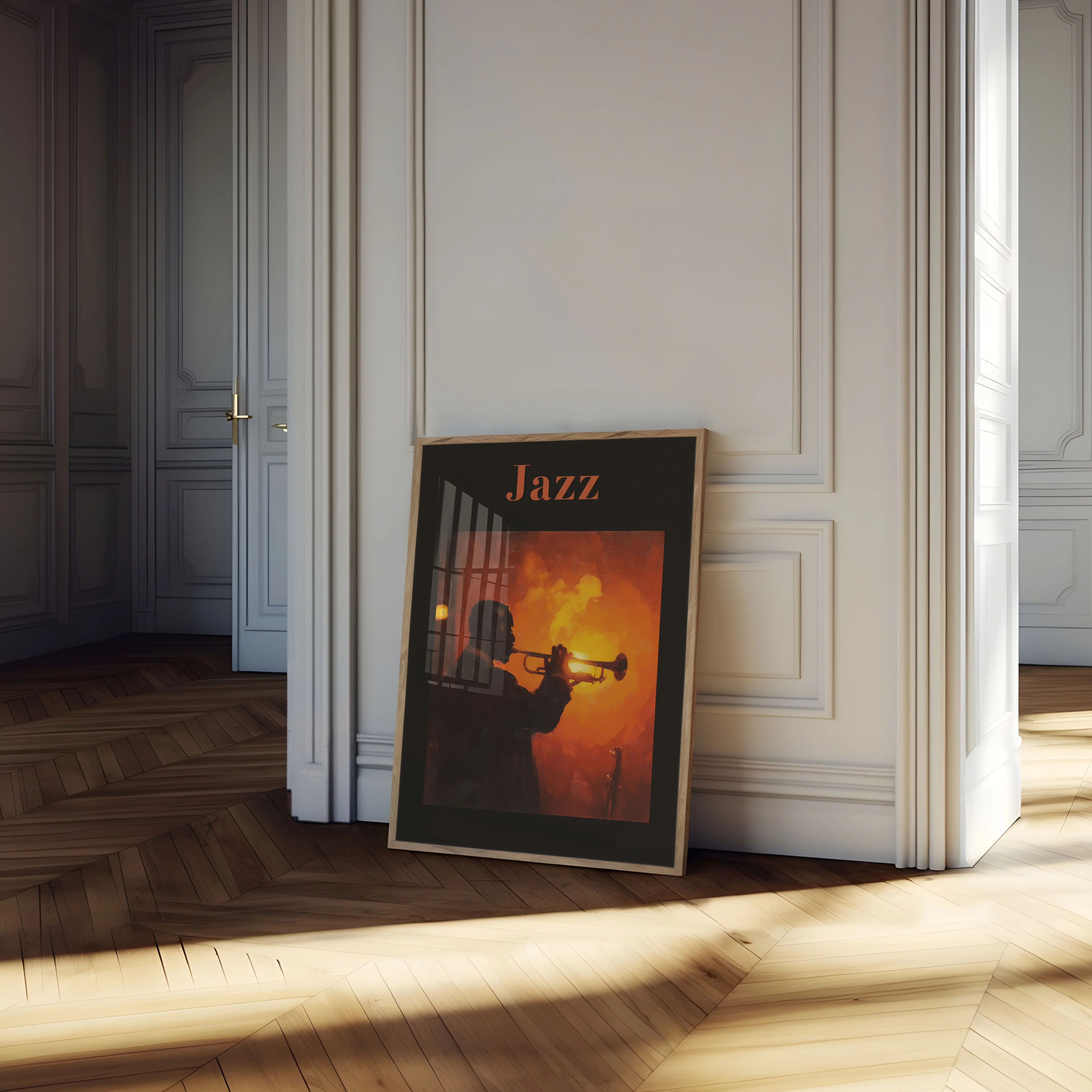 Jazz Trumpet Player Silhouette Poster - Image 4