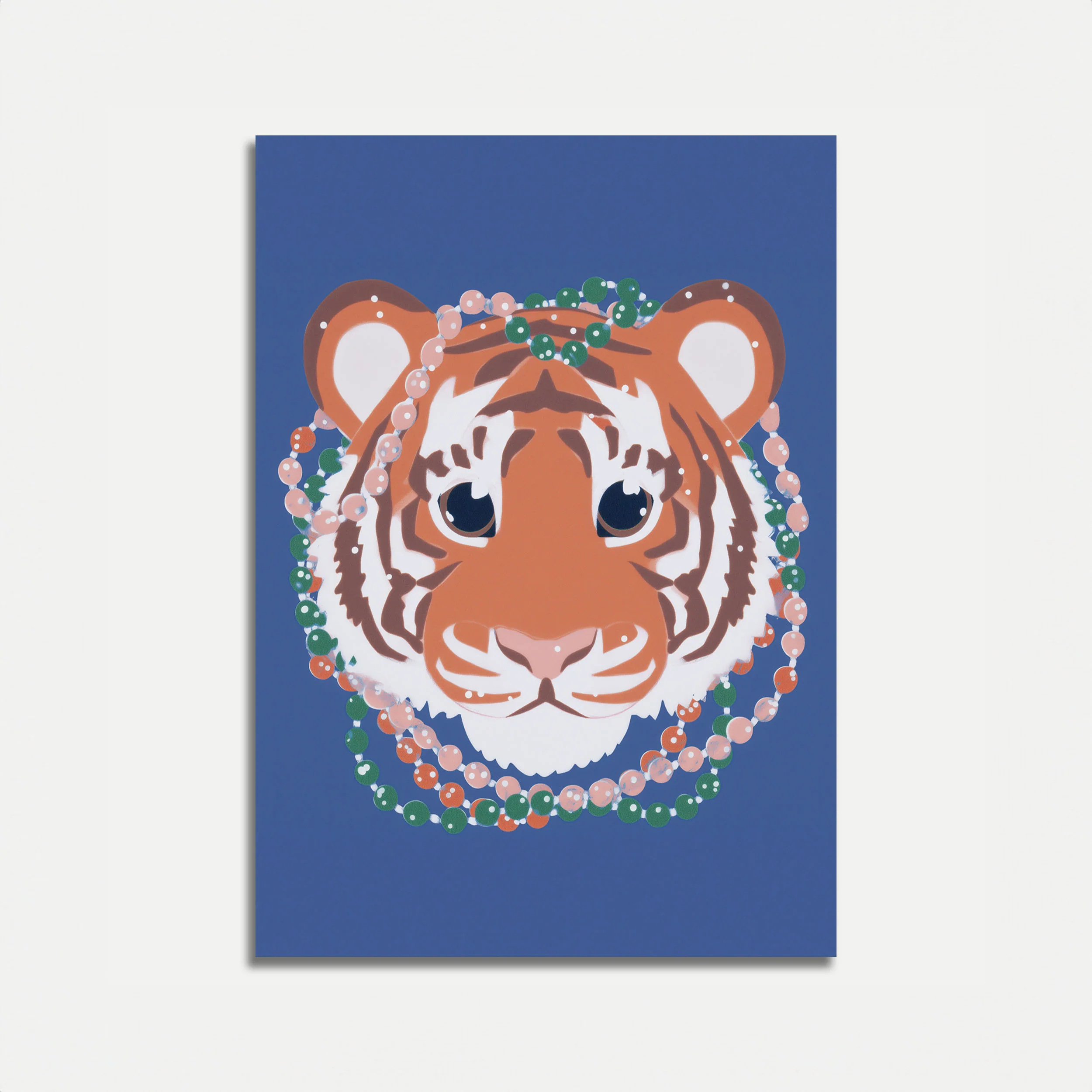 Jeweled Tiger Portrait Poster
