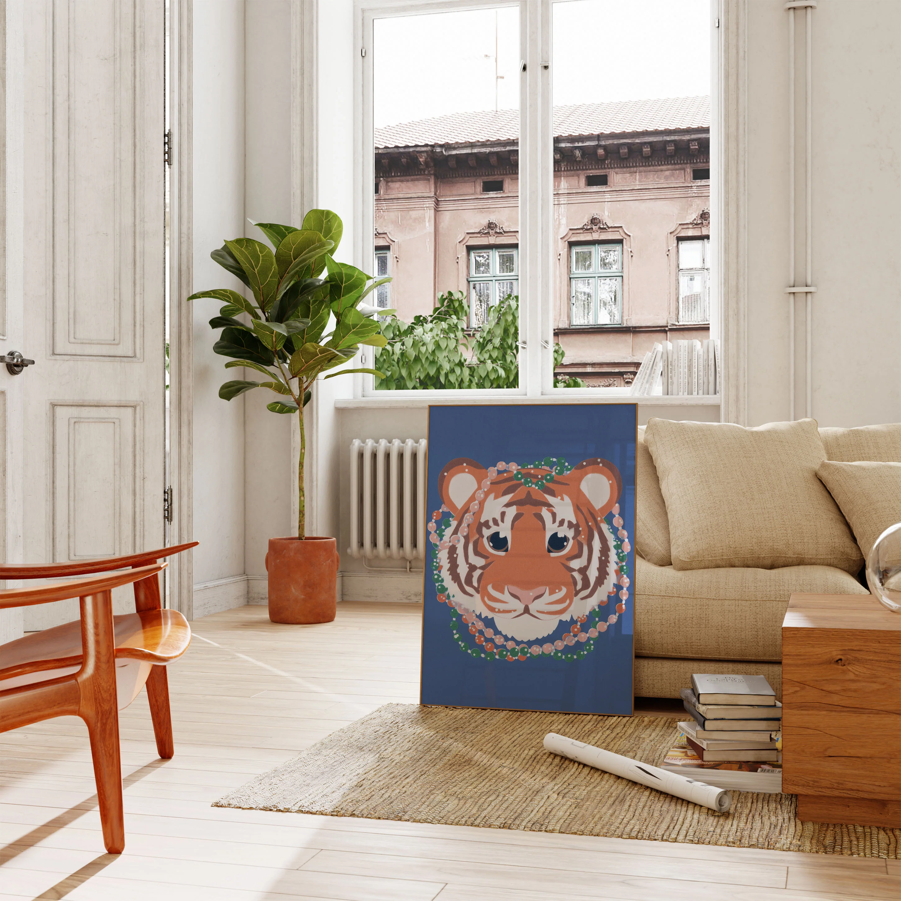 Jeweled Tiger Portrait Poster - Image 2