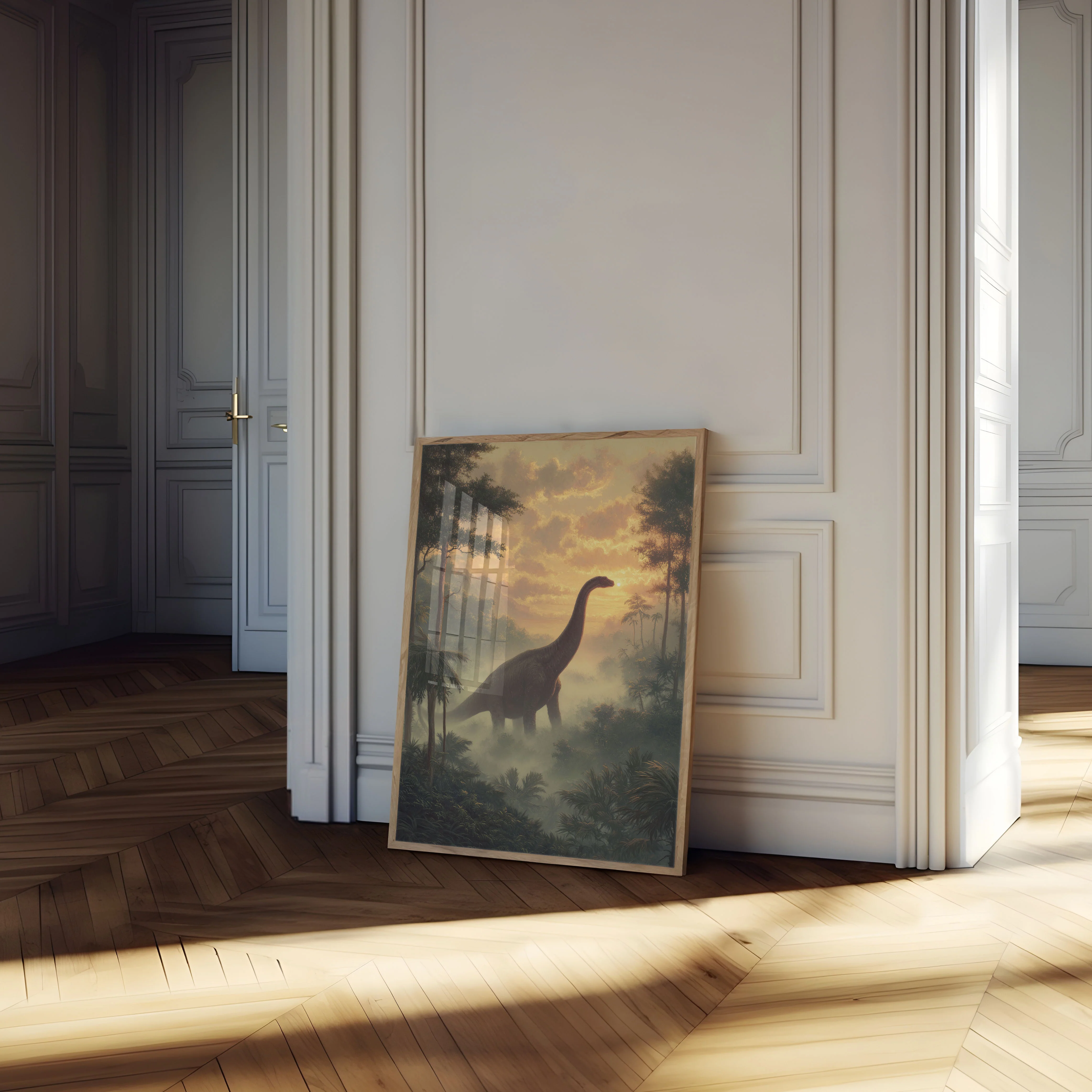 Jurassic Sunrise Dinosaur Poster - Image 4
