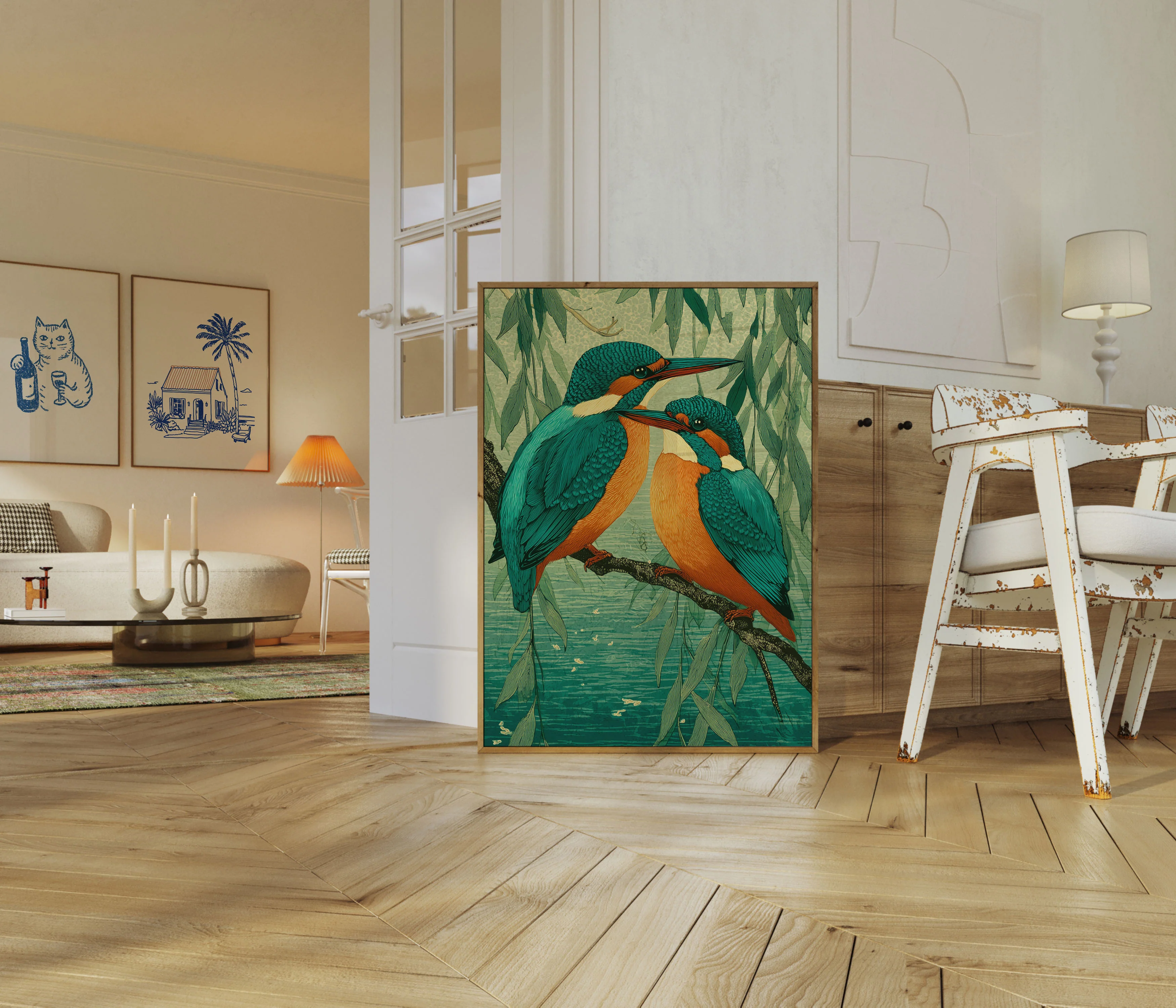 Kingfisher Birds by the Water Poster - Image 5