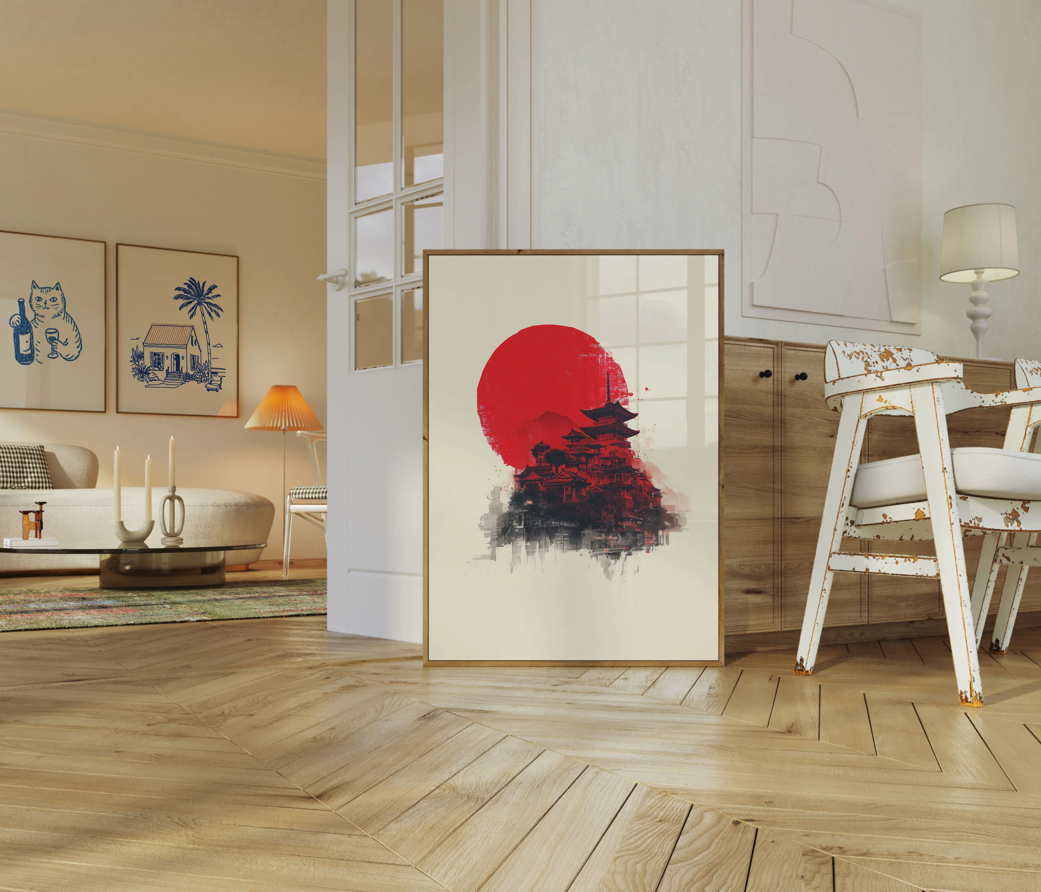 Kyoto Crimson Sunrise Poster - Image 5