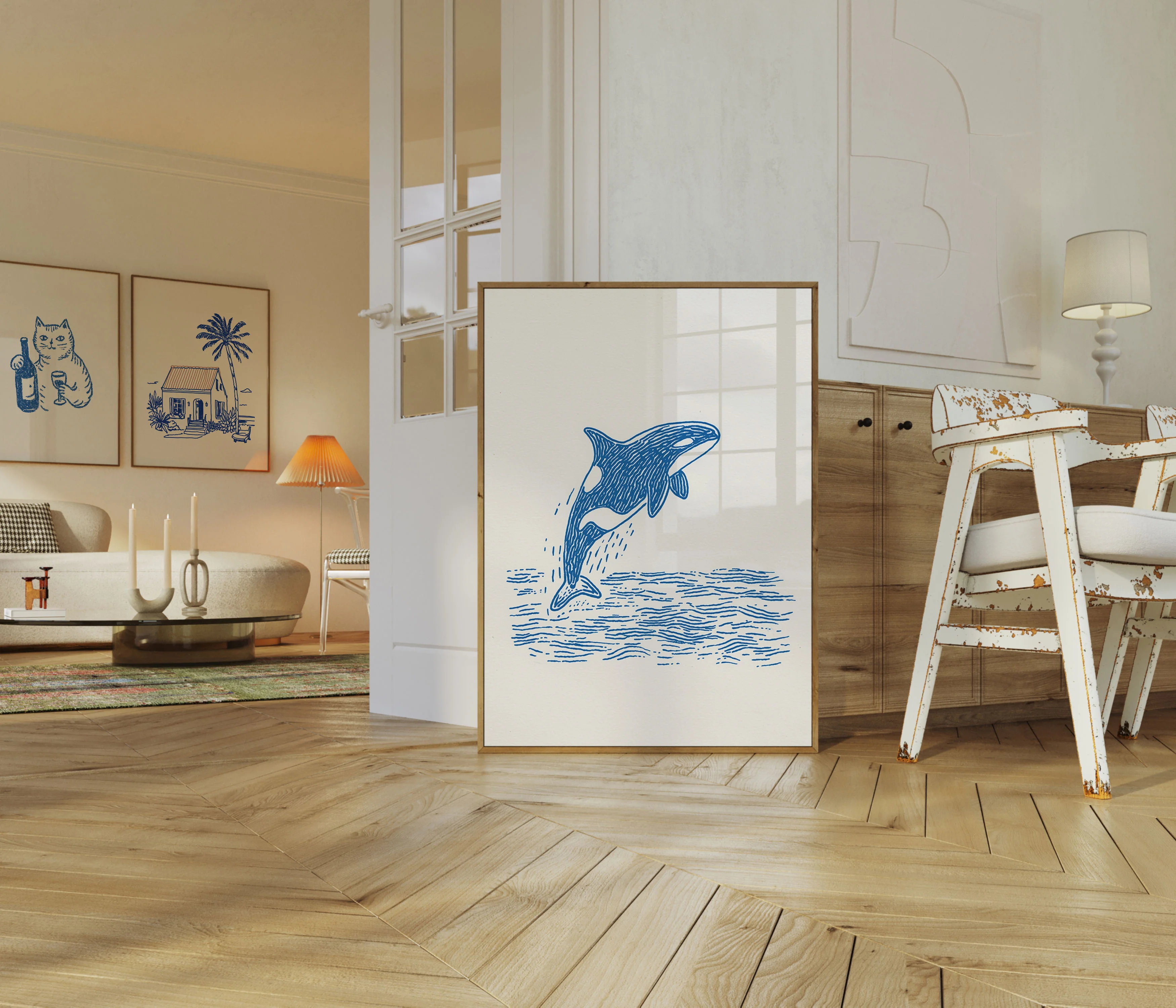 Leaping Orca Ocean Poster - Image 5