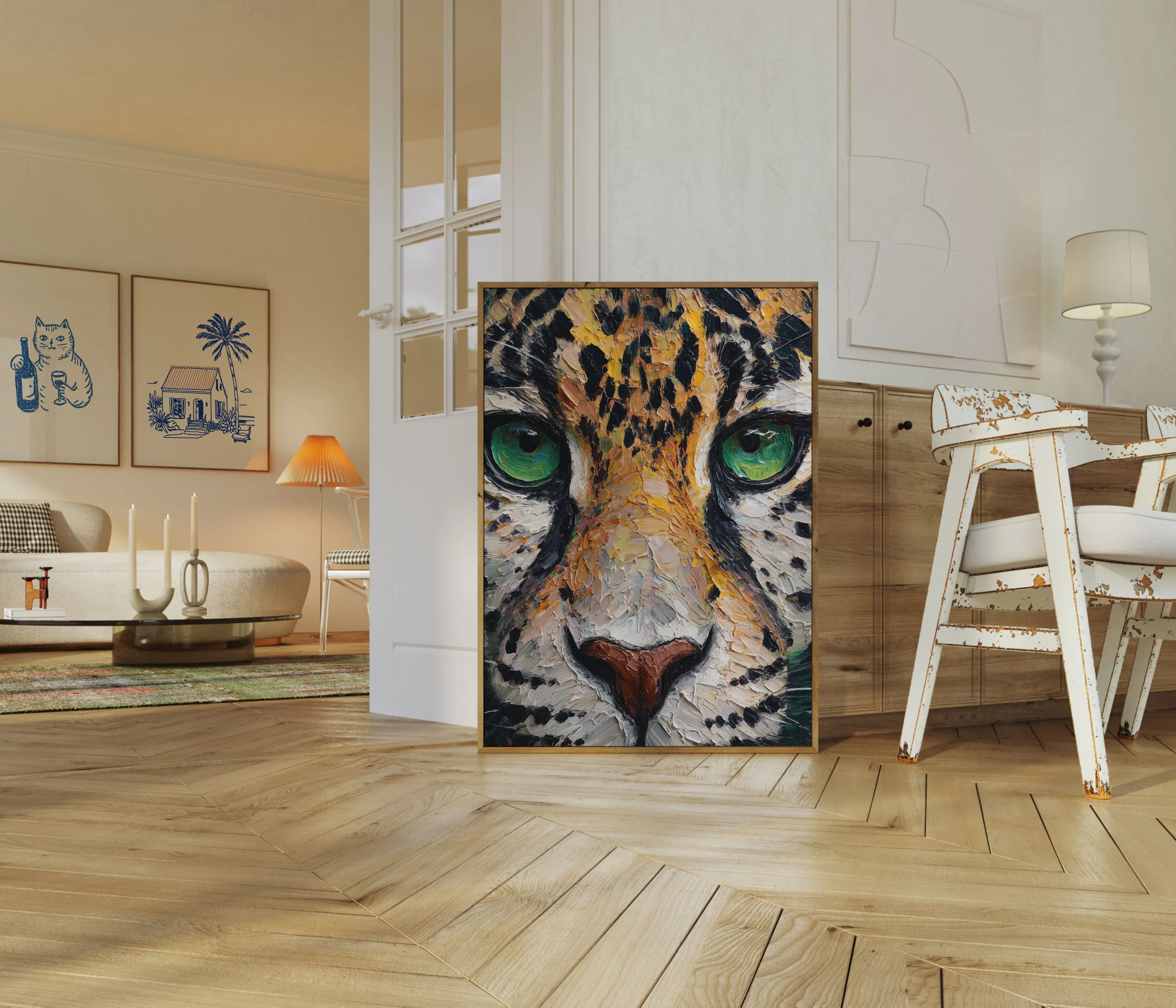 Leopard Cat Green Eyes Poster - Image 5