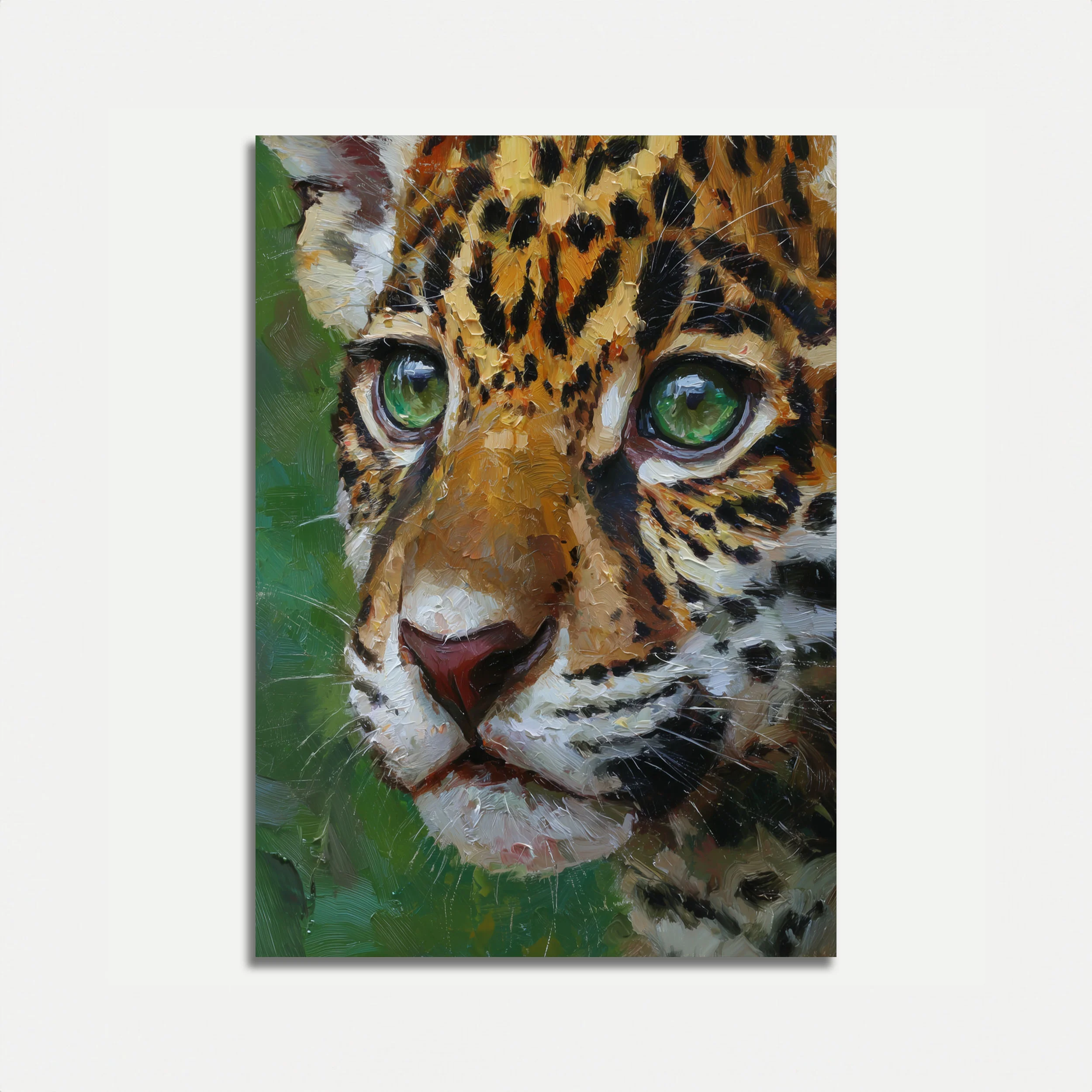 Leopard with Green Eyes Poster