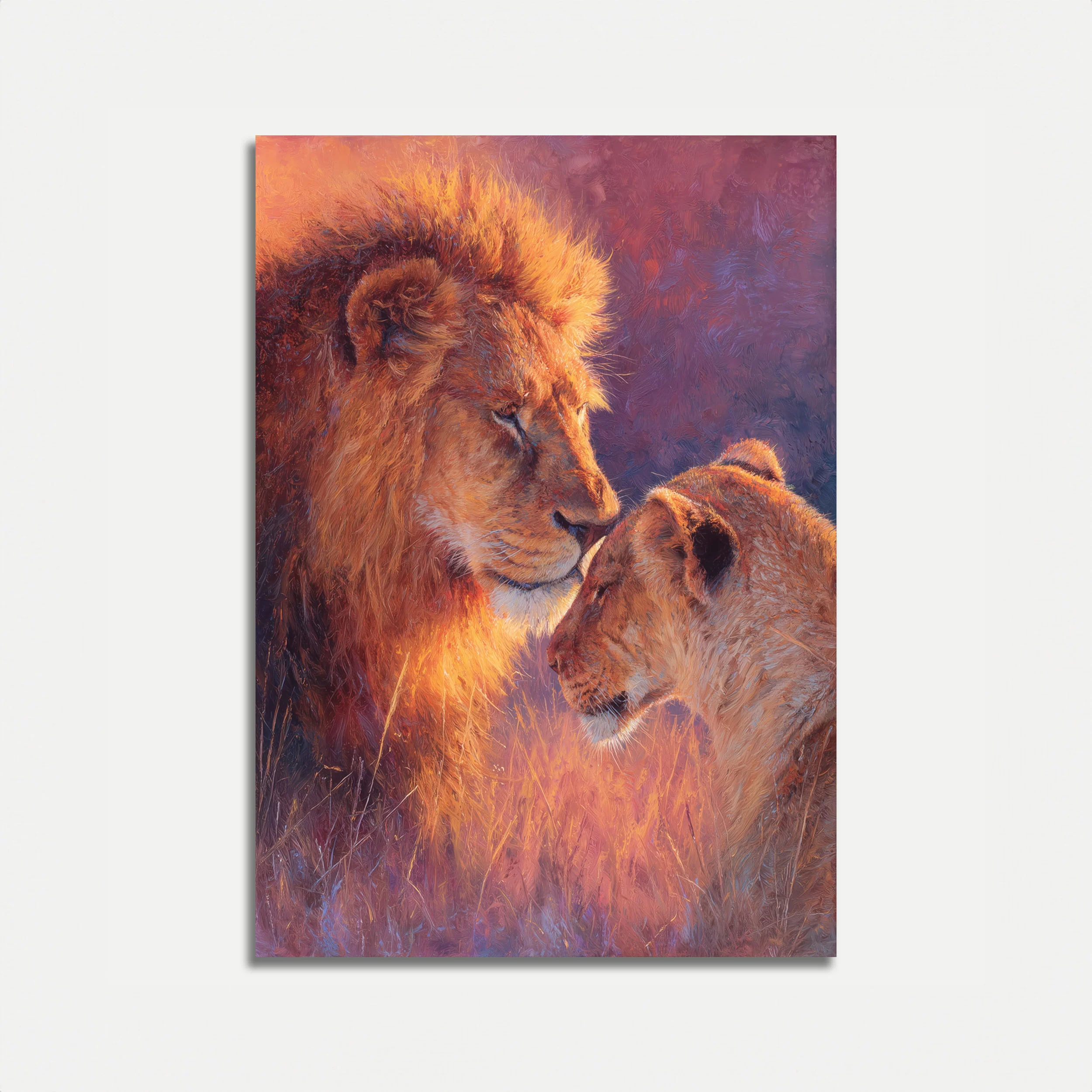 Lion and Cub Bonding Poster