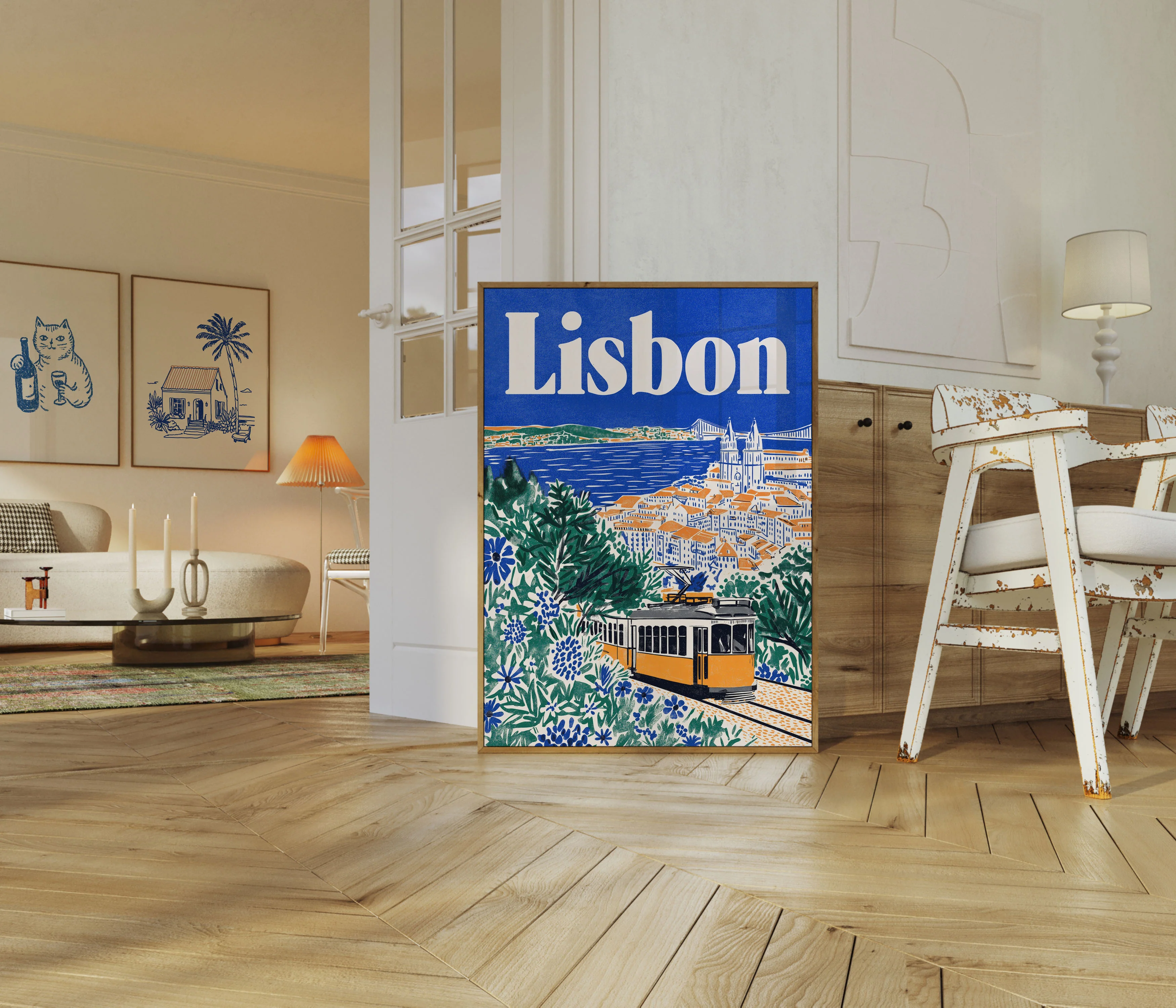 Lisbon Cityscape Travel Poster - Image 5