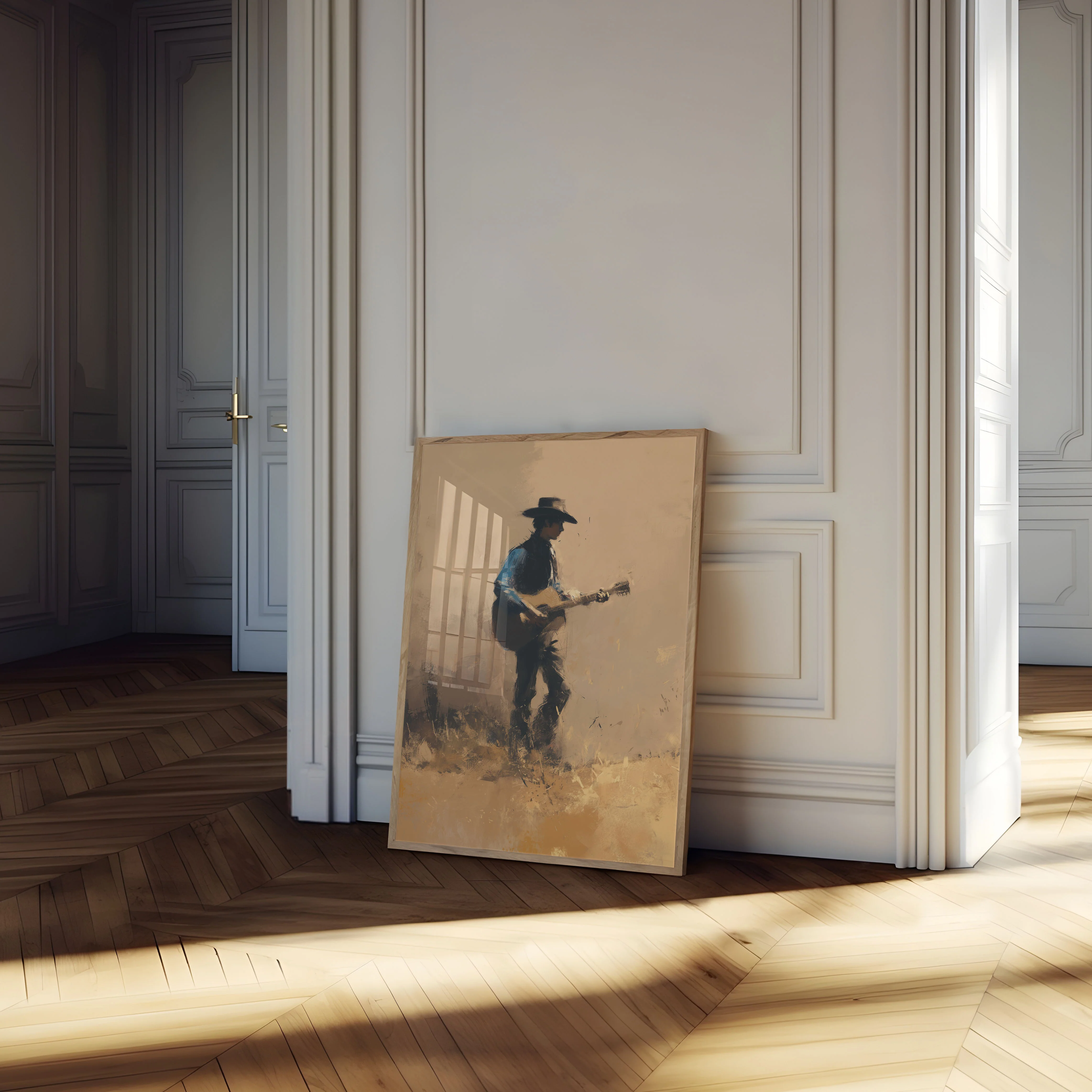Lone Cowboy Guitar Poster - Image 4