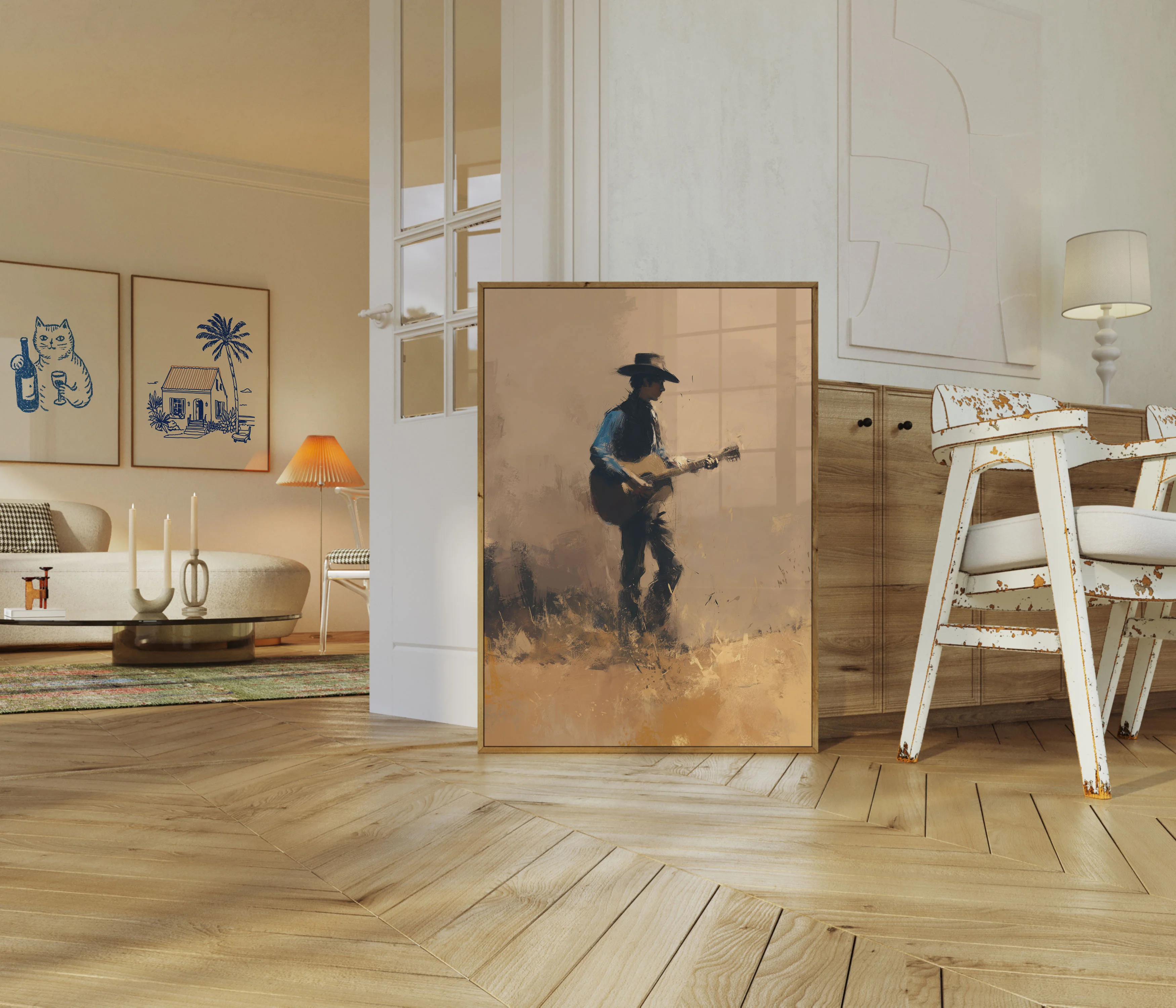 Lone Cowboy Guitar Poster - Image 5