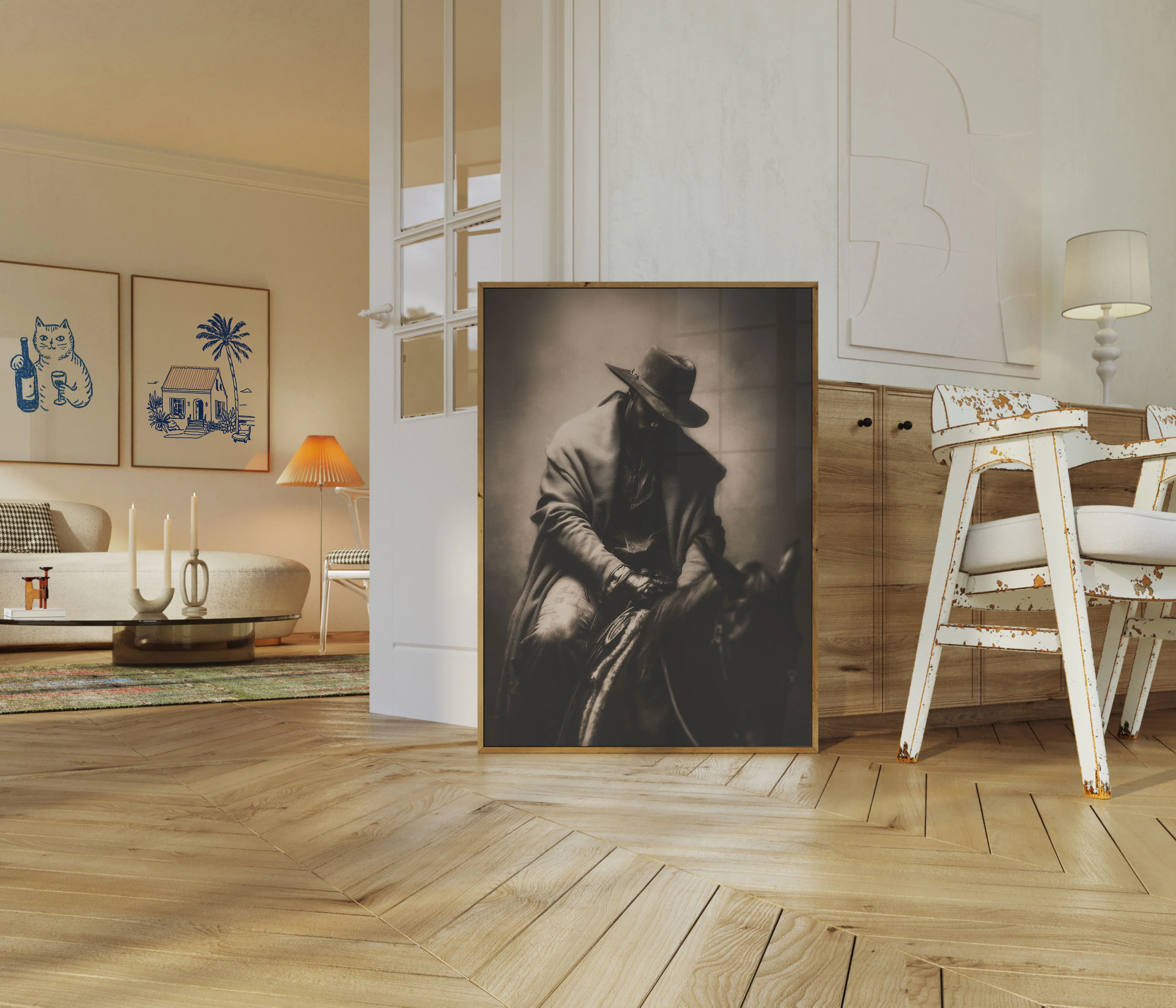 Lone Cowboy Riding Poster - Image 5