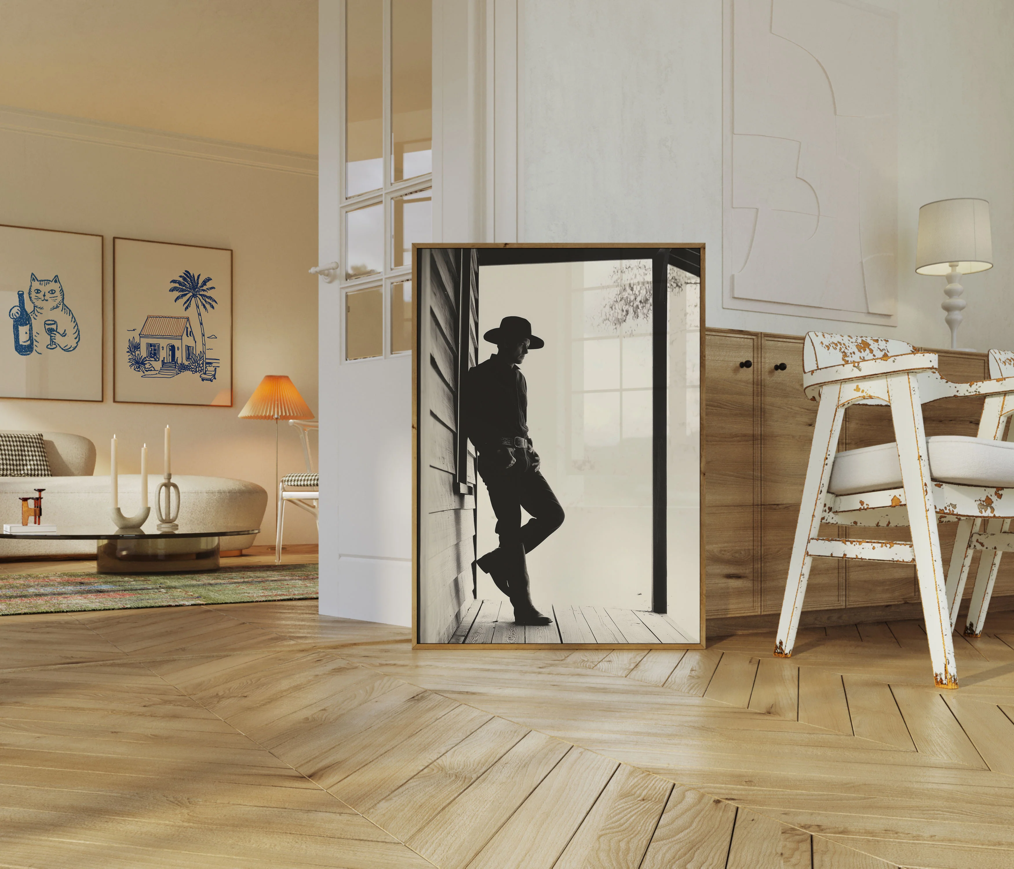 Lone Cowboy Silhouette Poster - Image 5
