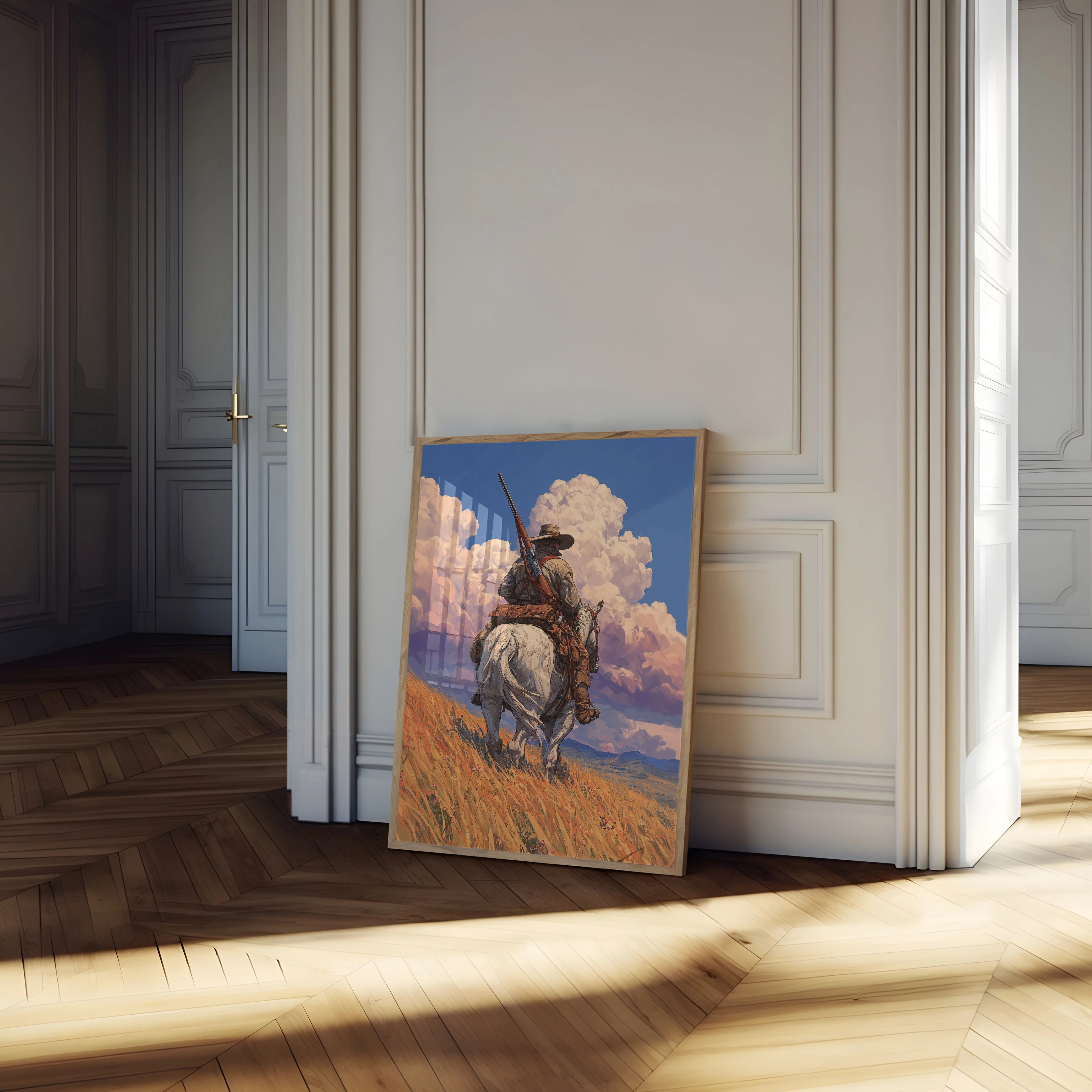 Lone Cowboy Wilderness Poster - Image 4