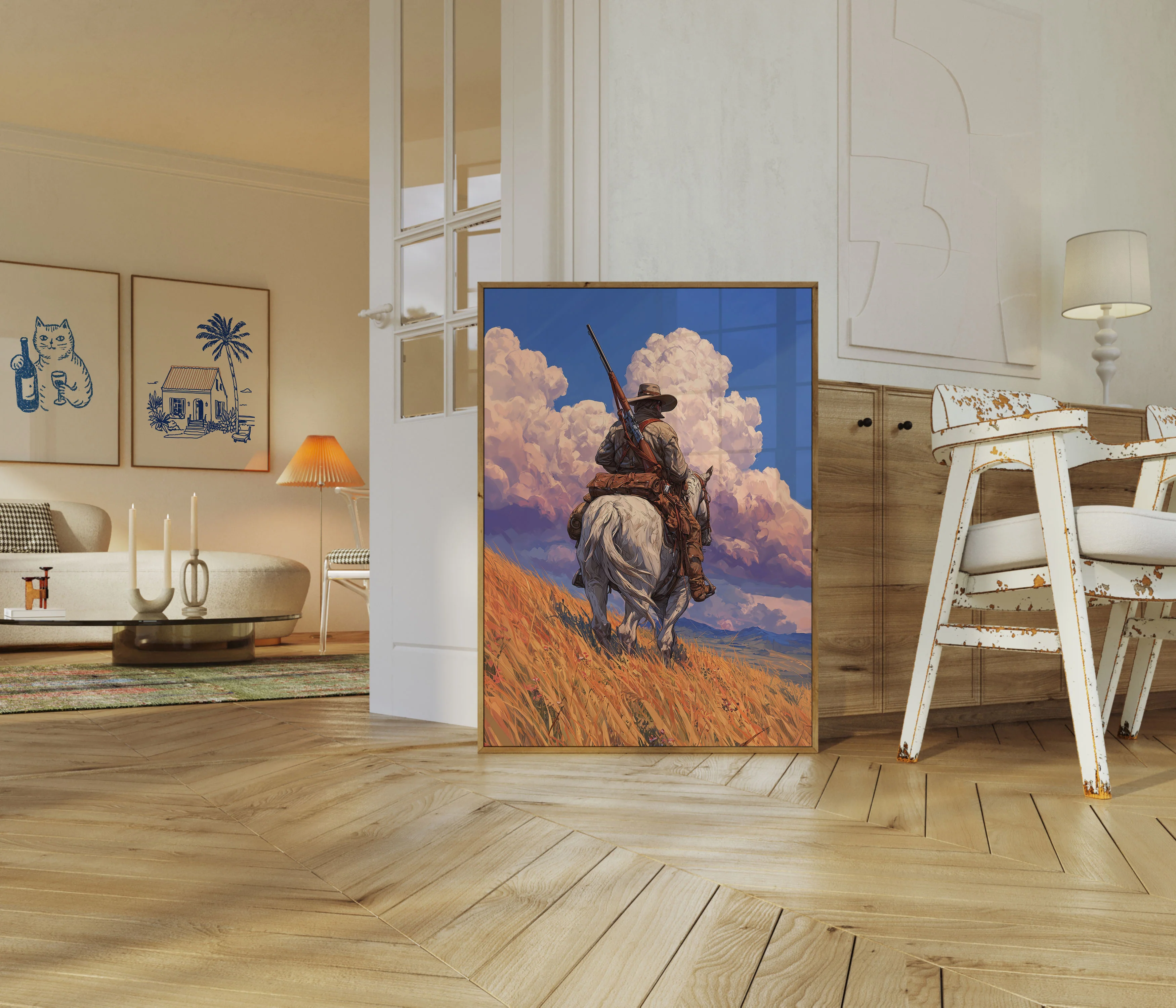 Lone Cowboy Wilderness Poster - Image 5