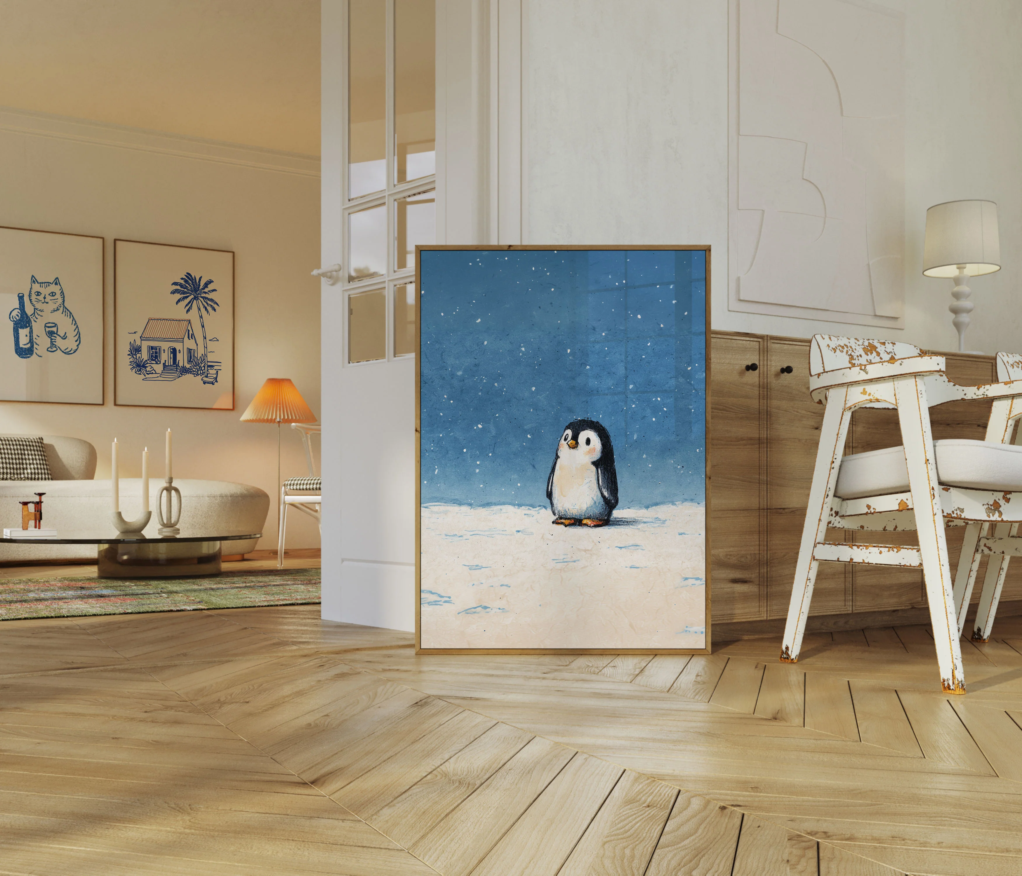 Lone Penguin Winter Poster - Image 5