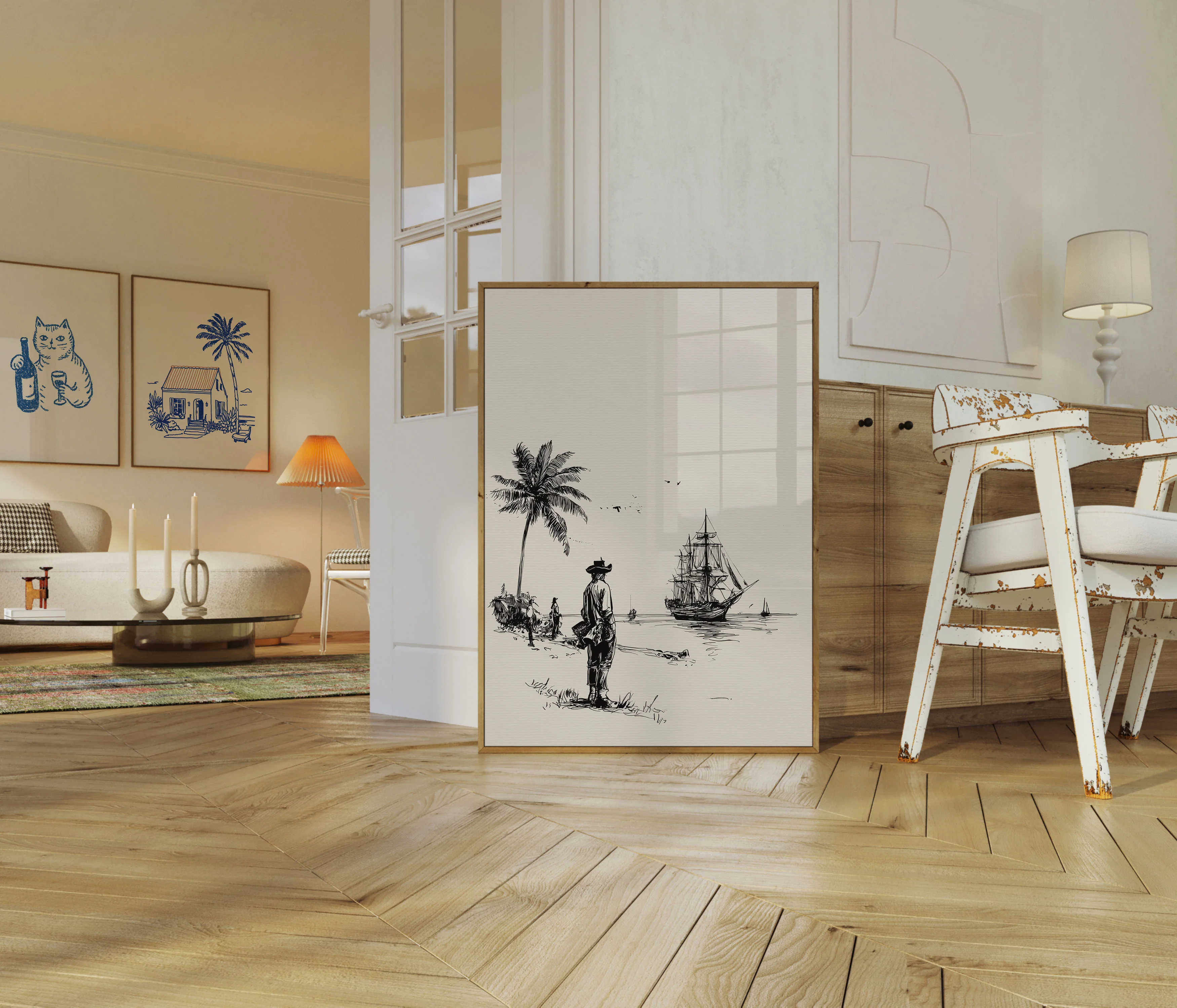 Lone Pirate Coastal Scene Poster - Image 5
