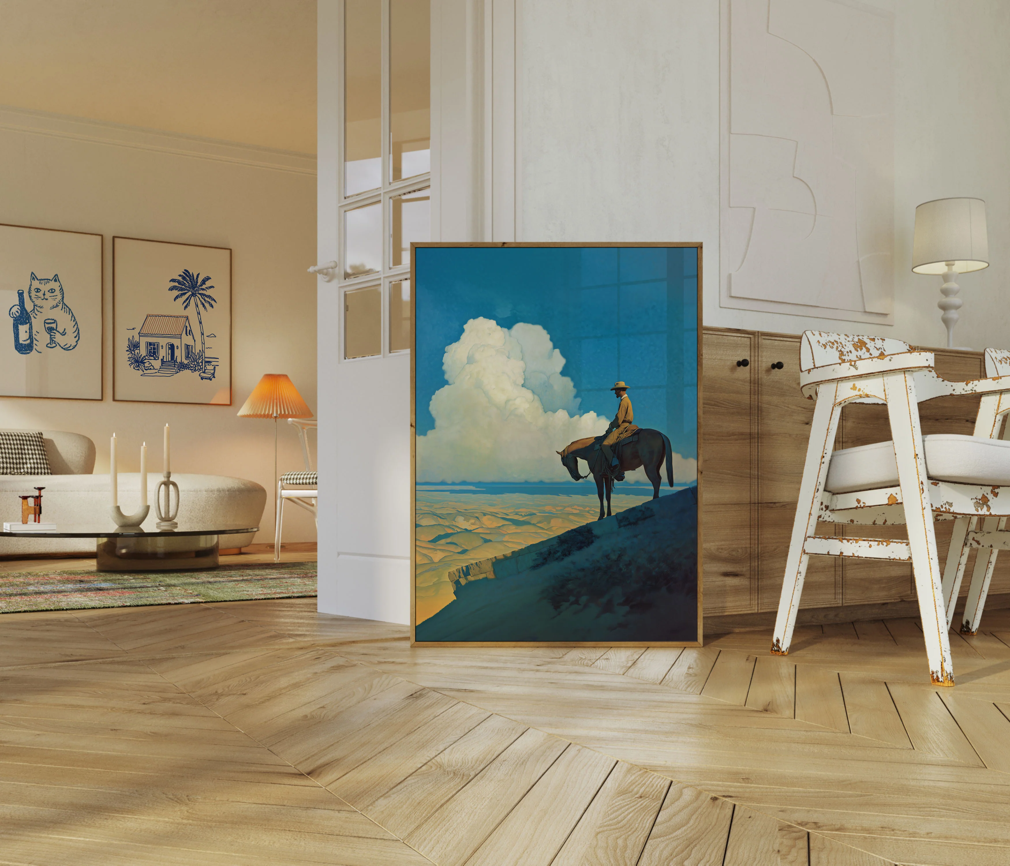 Lone Rider Desert Horizon Poster - Image 5