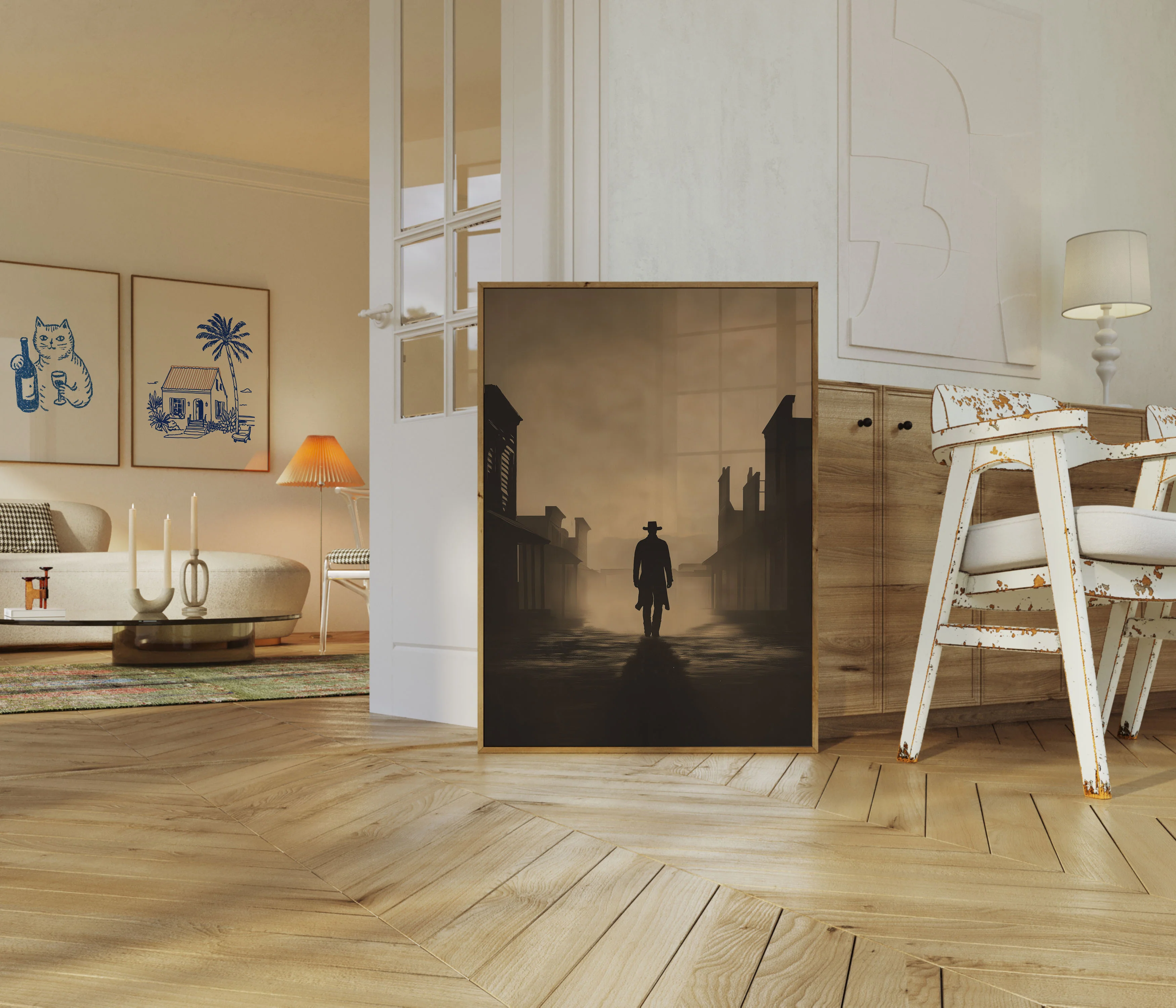 Lone Stranger in Misty Town Poster - Image 5