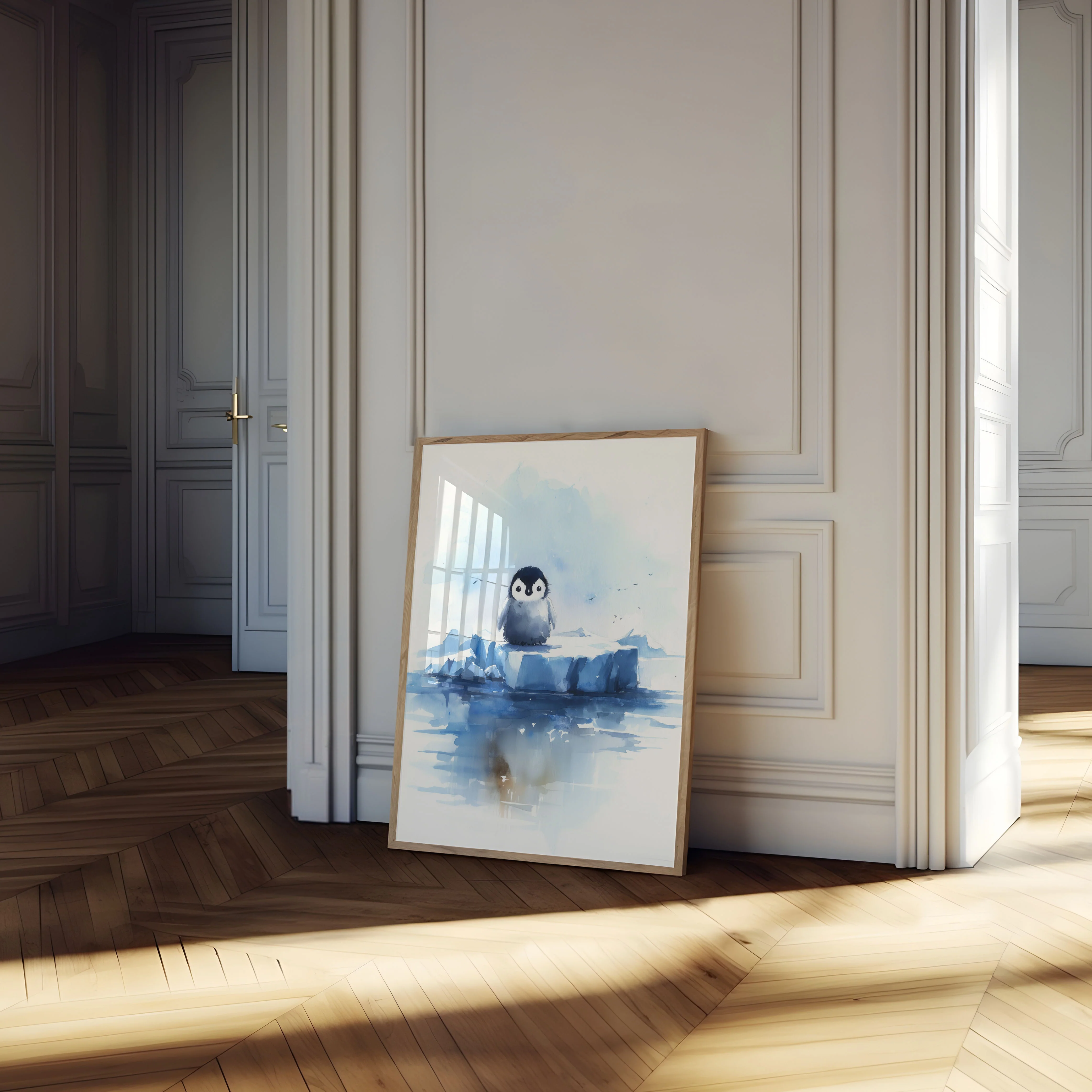Lonely Penguin Ice Drift Poster - Image 4