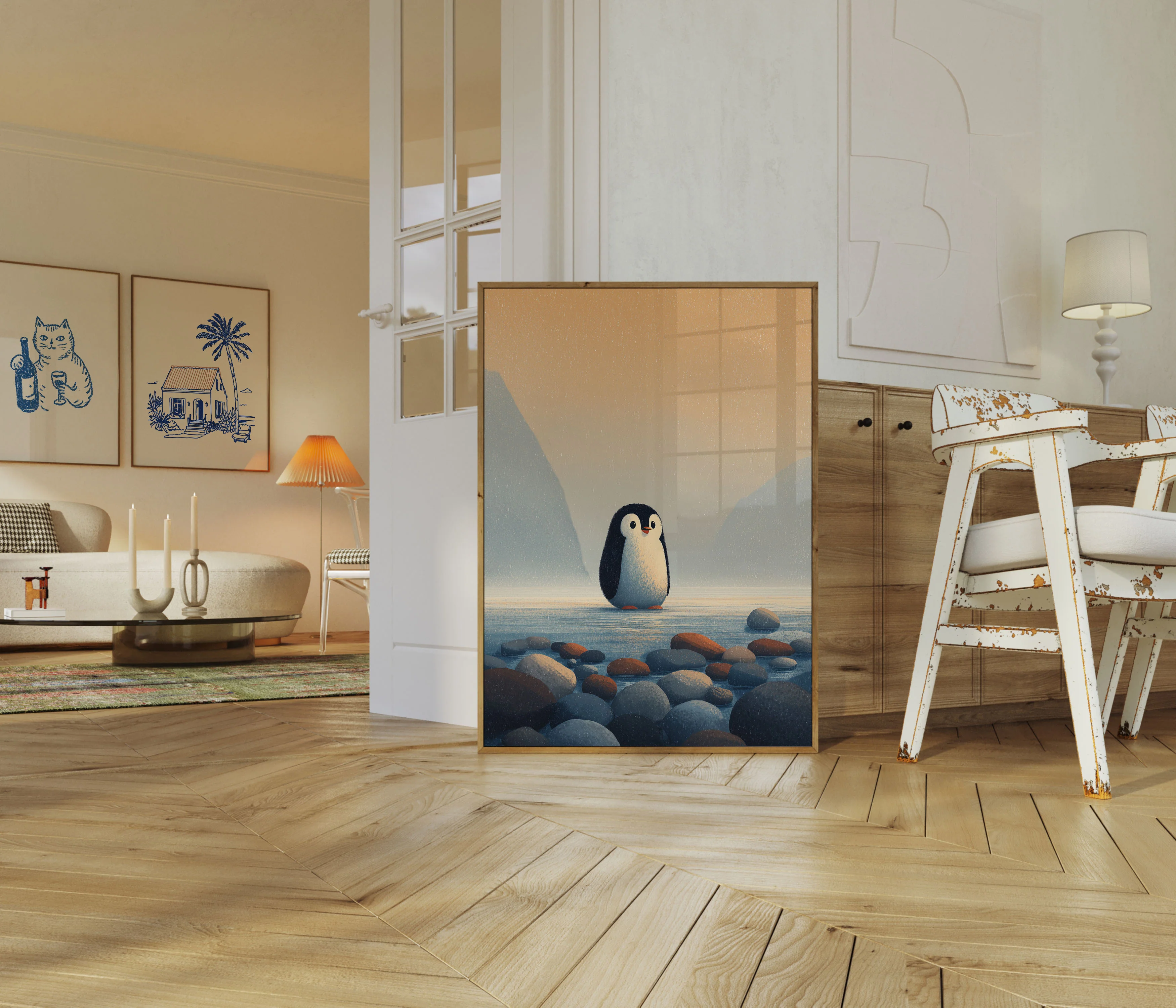 Lonely Penguin on Ice Poster - Image 5