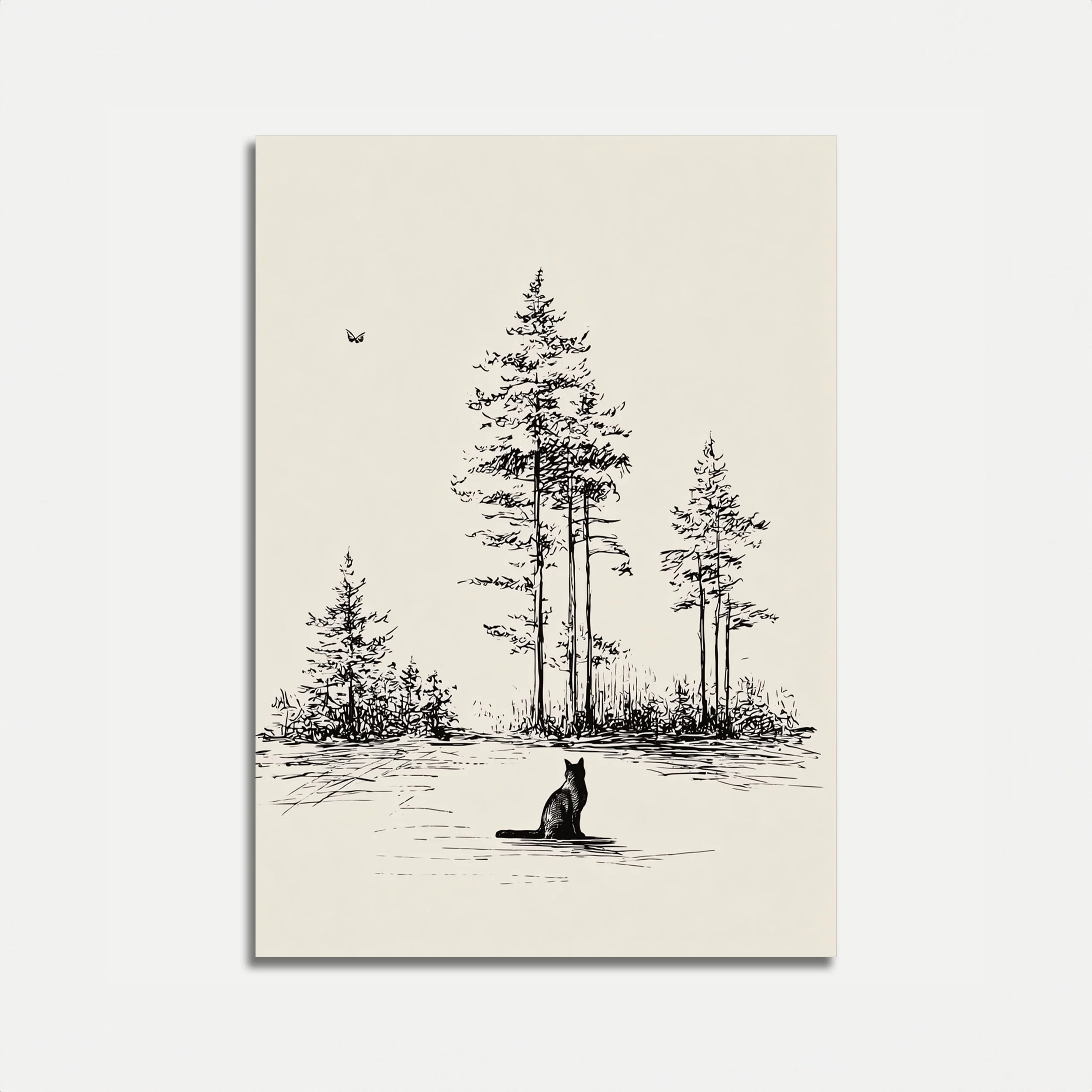 Lynx in the Wetlands Poster