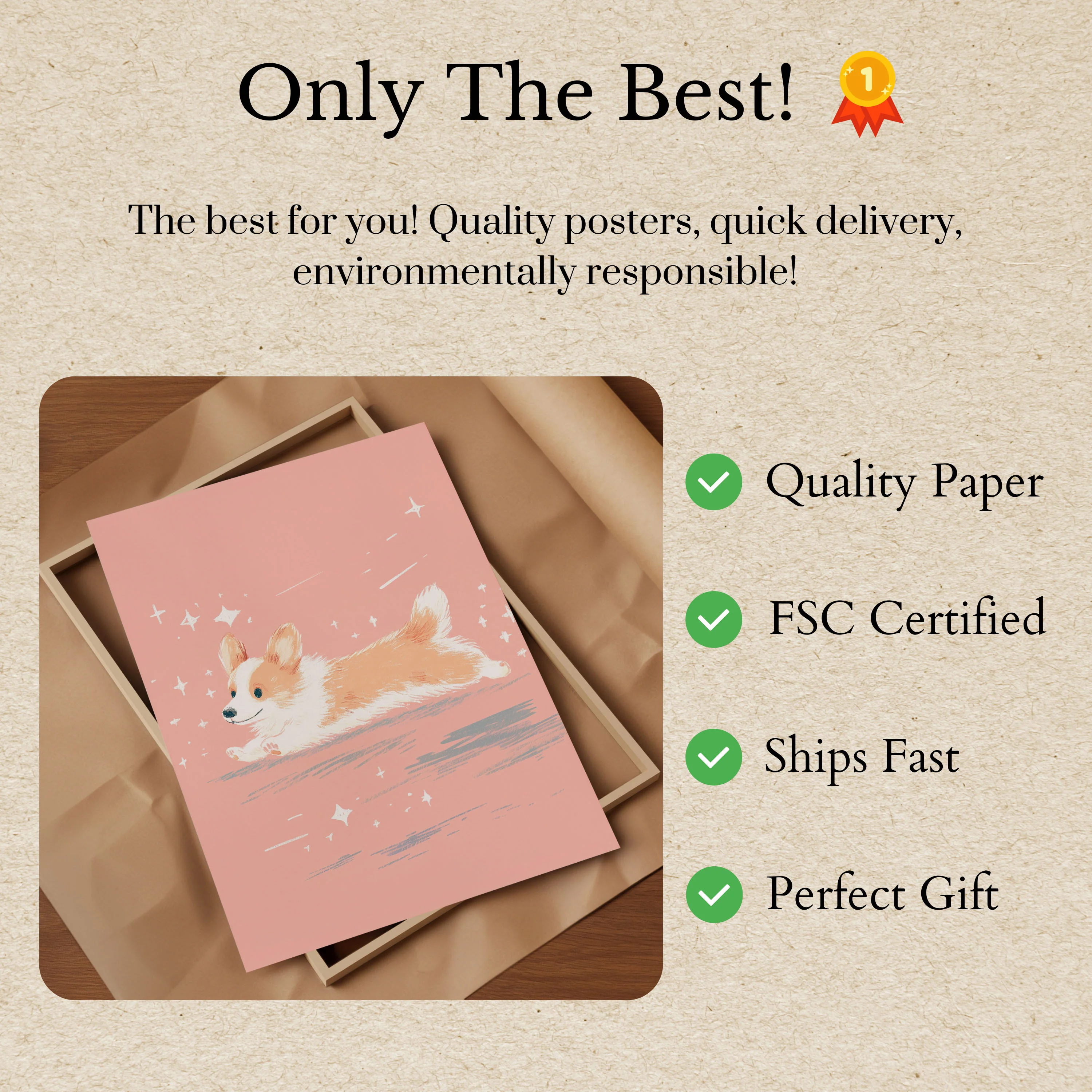 Magical Floating Corgi Poster - Image 3