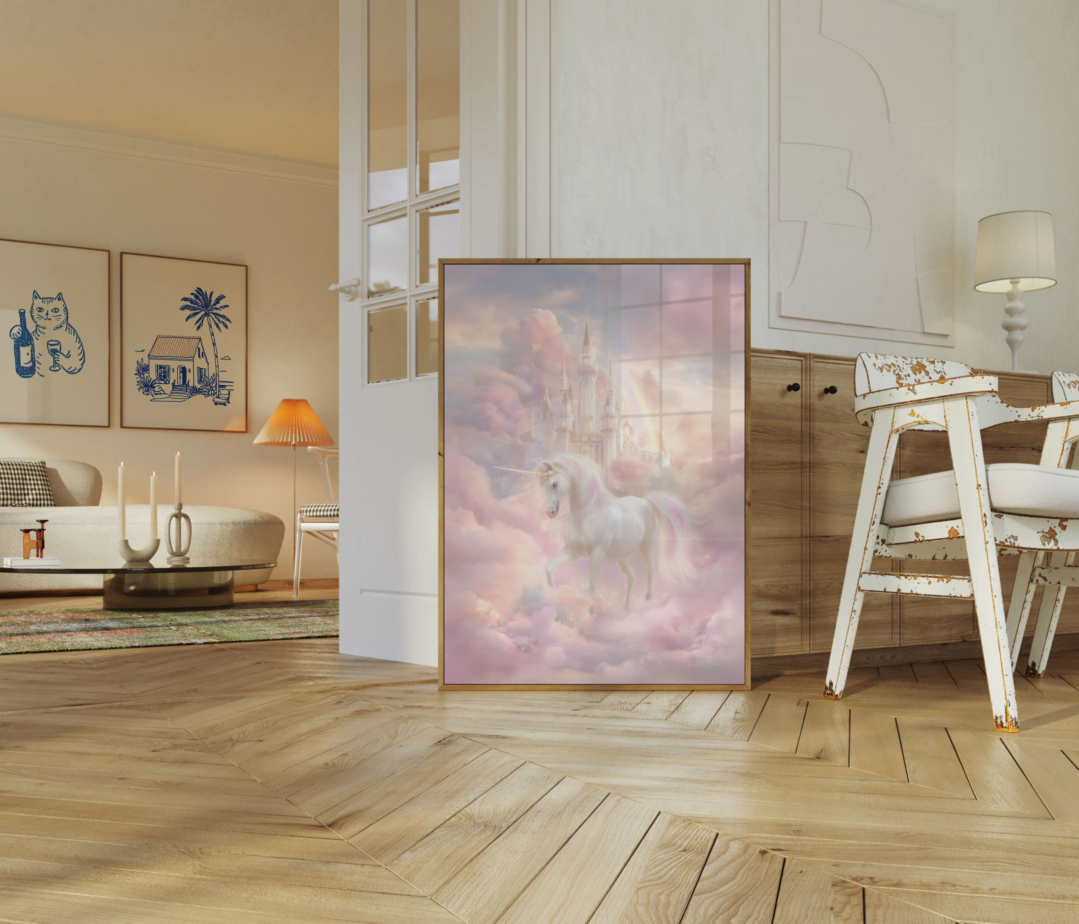 Magical Unicorn Fantasy Castle Poster - Image 5