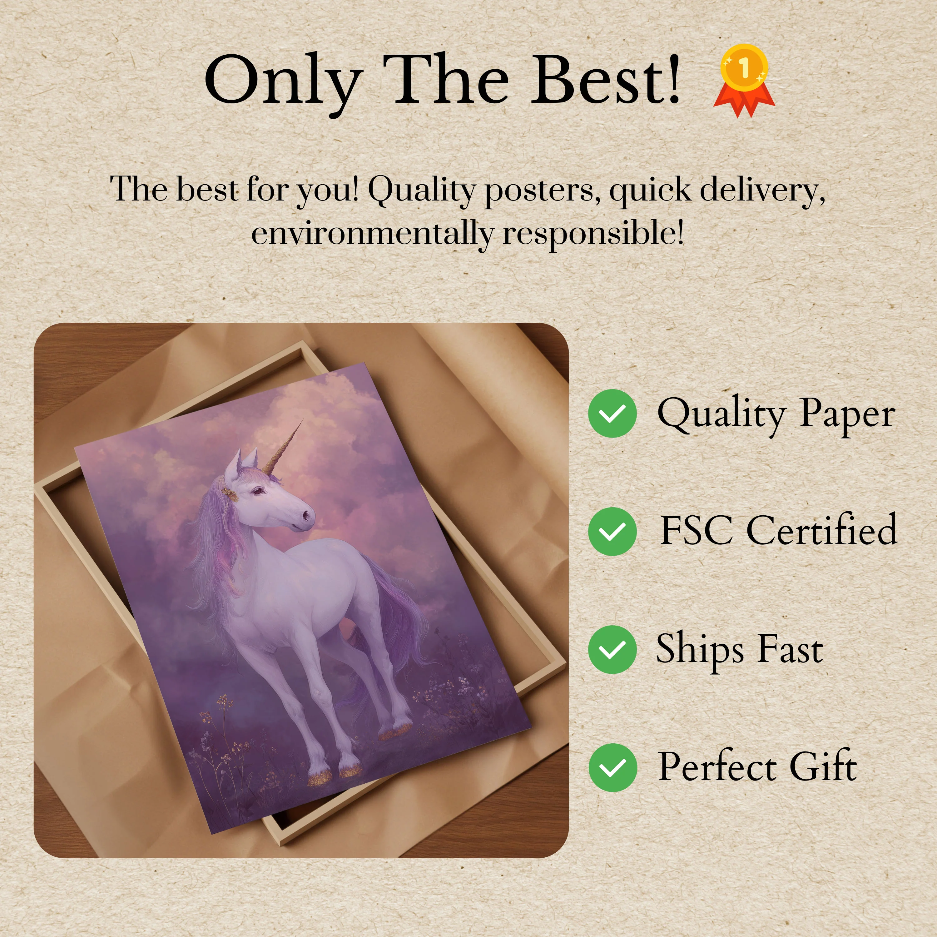Magical Unicorn Fantasy Poster - Image 3
