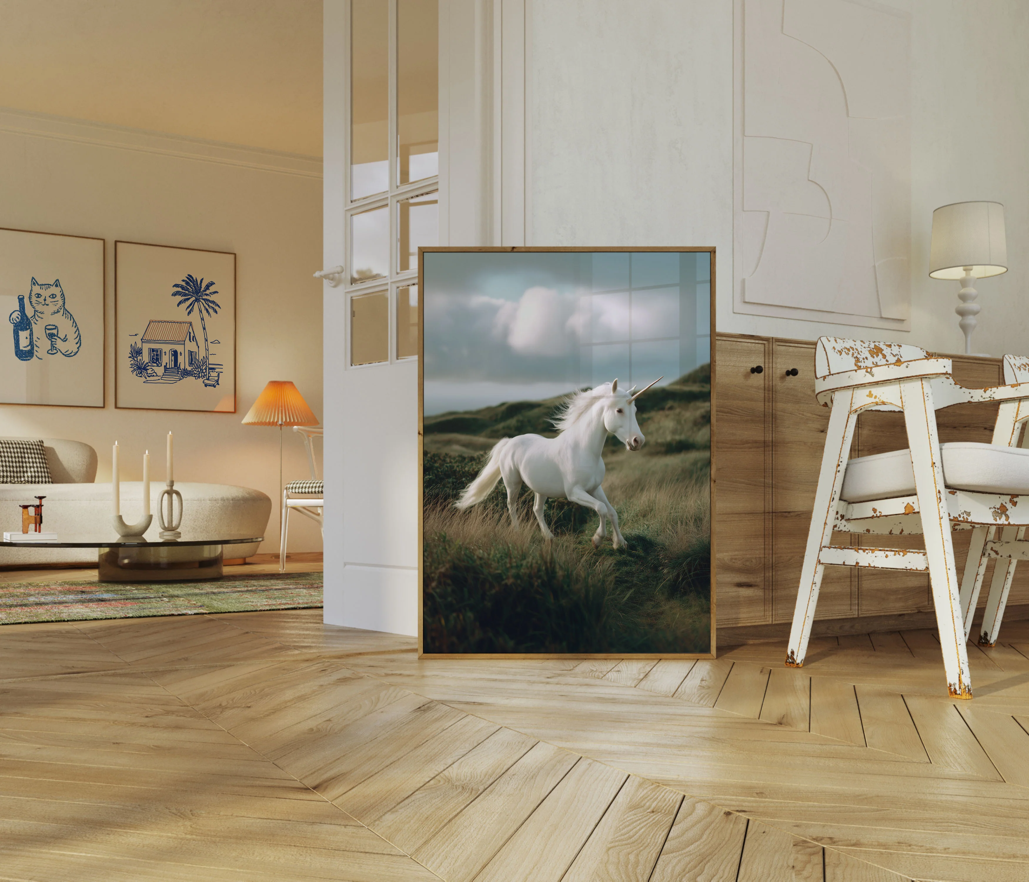 Magical White Unicorn Poster - Image 5