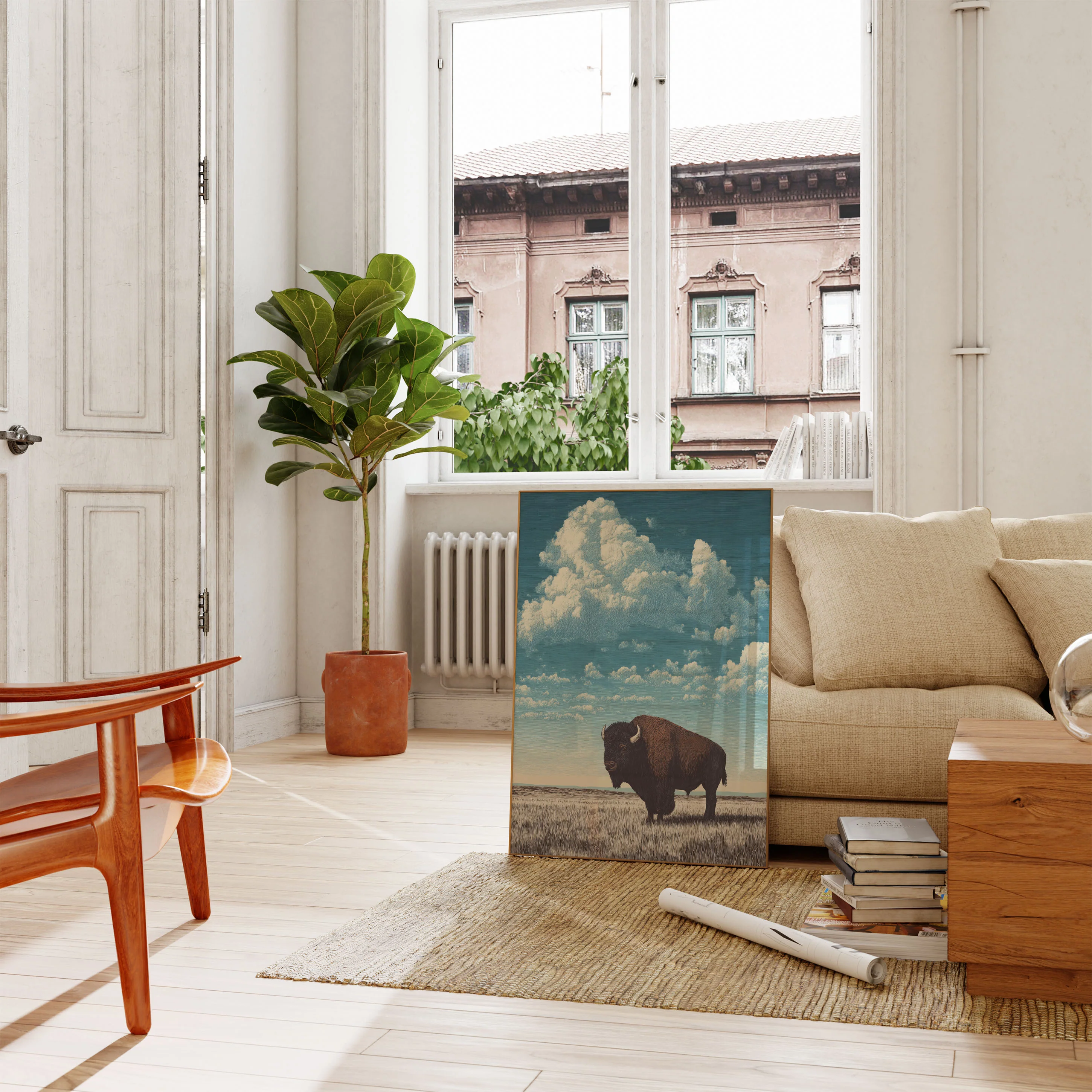 Majestic Bison on the Prairie Poster - Image 2